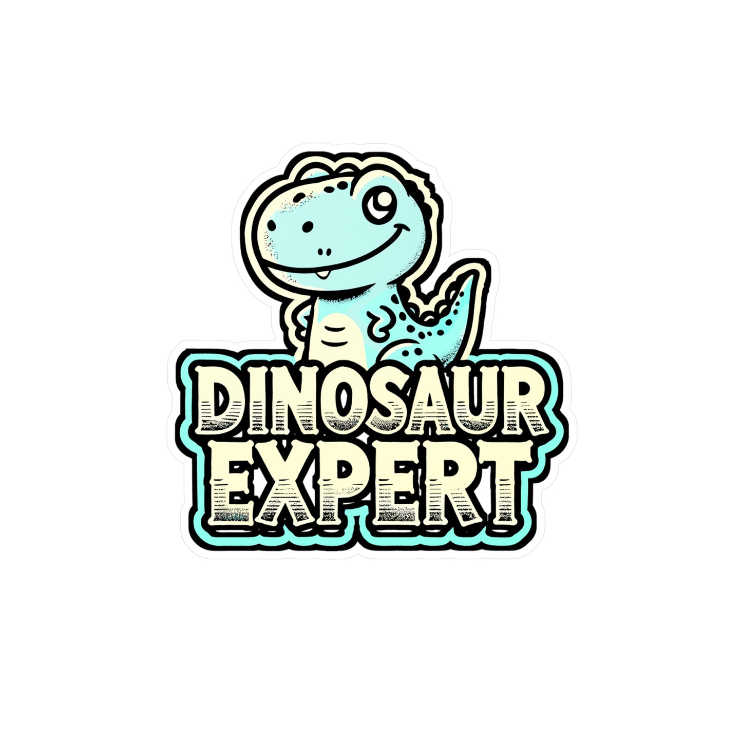 Dinosaur Expert – Vinyl Sticker for Laptop or Water Bottle | Paleontologist Gift, Dinosaur Décal