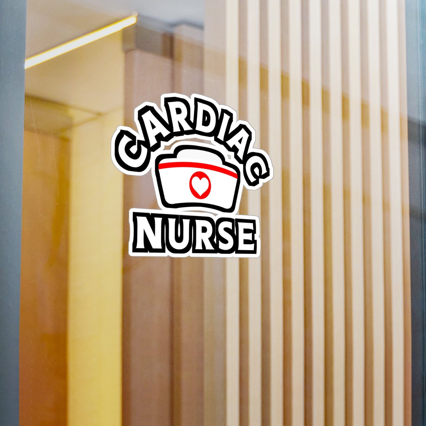 Cardiac Nurse Vinyl Decal for Car Window, Laptop, Water Bottle | Heart Sticker | Perfect Gift for Cardiac Nurse
