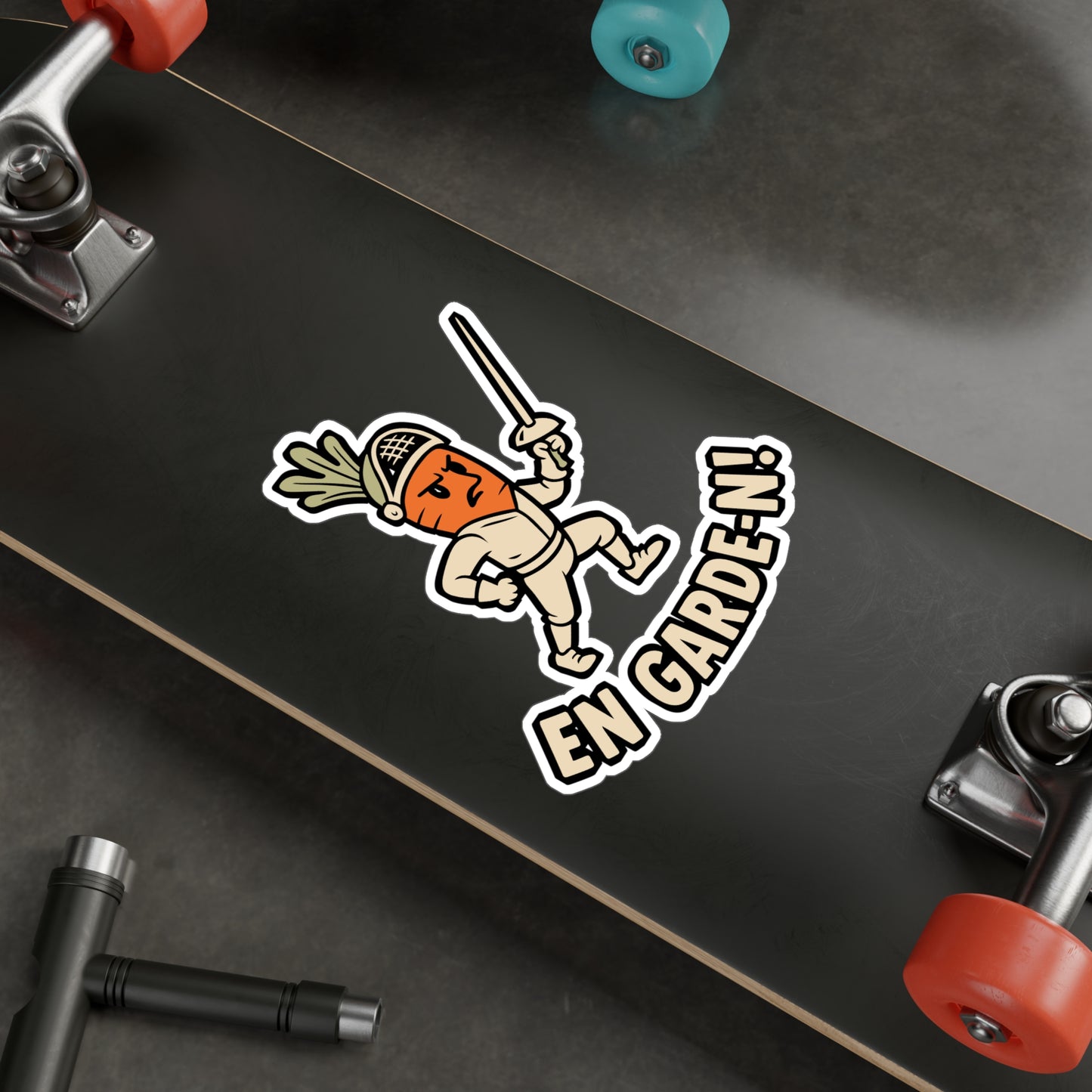 En garde-n - Fencing Sticker for Laptop, Water Bottle - Gift for Fencers, Athletes, Coaches