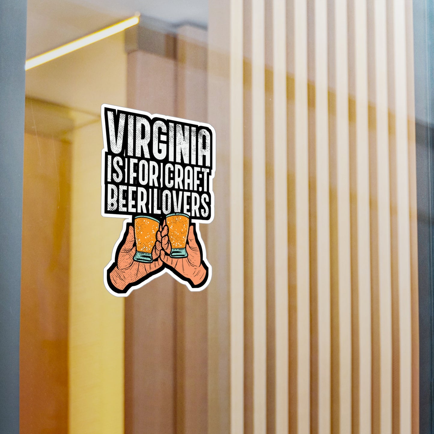 Virginia Is For Craft Beer Lovers - Craft-beer Sticker for Laptop Sticker. Water Bottle Sticker, Vinyl Virginia Decal - Craft-beer Gift