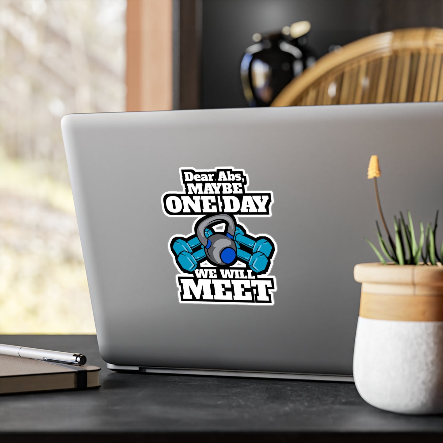 Dear Abs Maybe One Day We Will Meet Gym Workout | Workout Sticker | Cardio Decals | Workout Gift