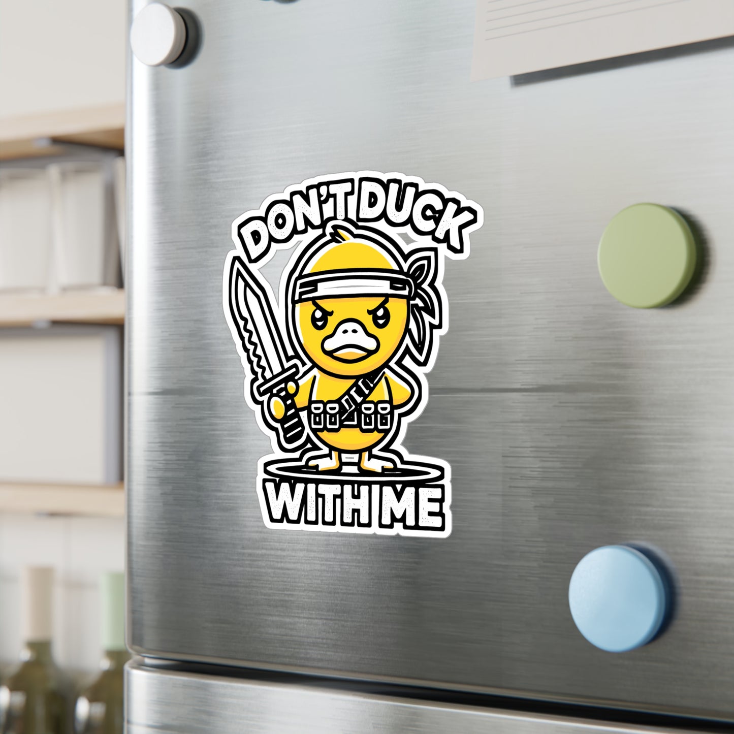 Don't Duck With Me – Rubber Duck Sticker for Laptop or Water Bottle | Vinyl Ducks Decal, Funny Gift for Duck Lovers