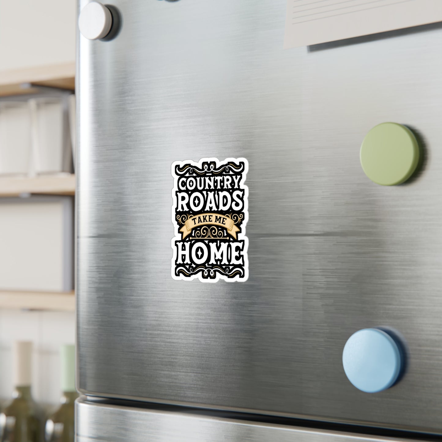 Country Roads Take me Home - Rodeo Sticker for Laptop Sticker. Water Bottle Sticker, Vinyl Cowboy Decal - Rodeo Gift