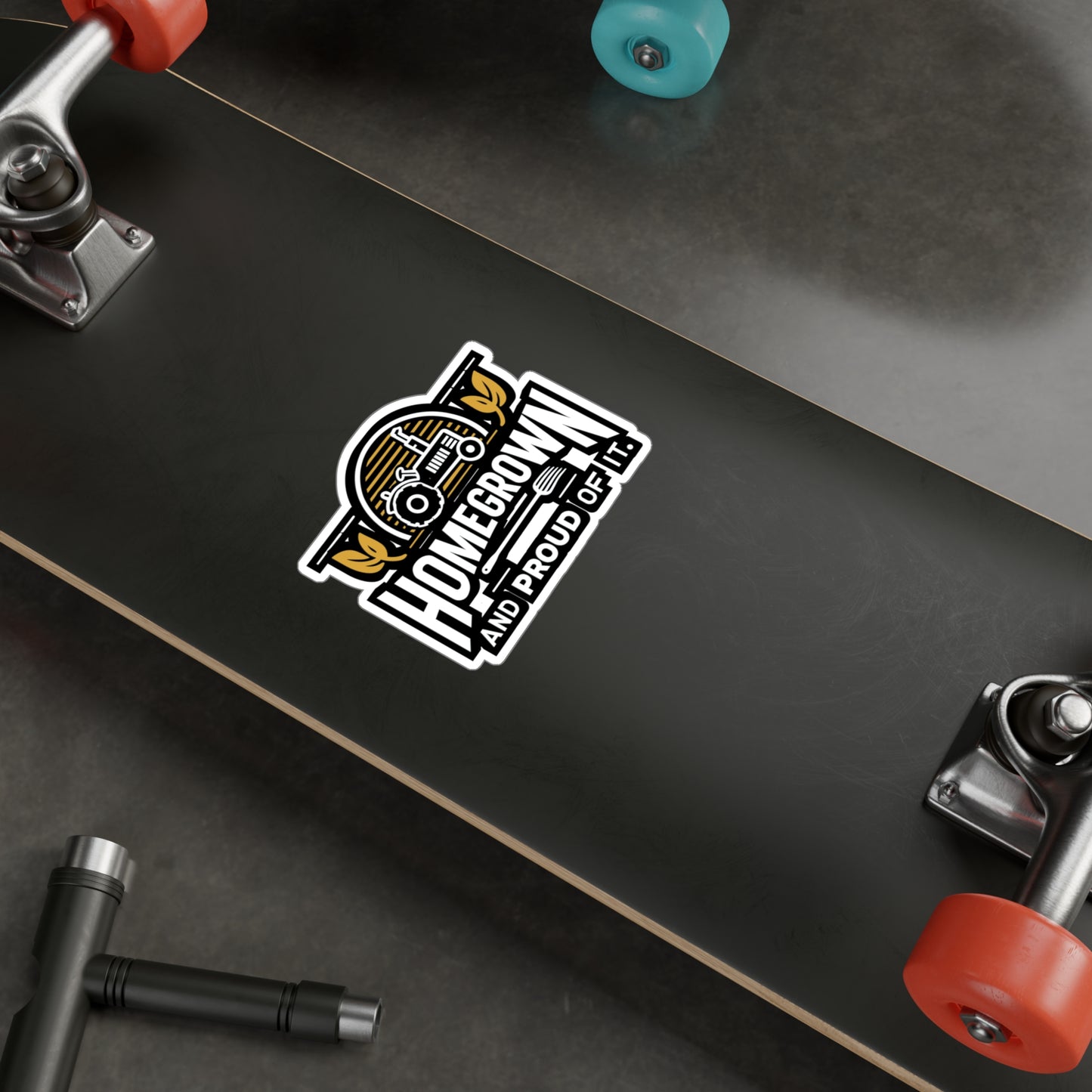 Homegrown and Proud Of It - Farmer Sticker for Laptop Sticker. Water Bottle Sticker, Vinyl Tractor Decal - Farmer Gift