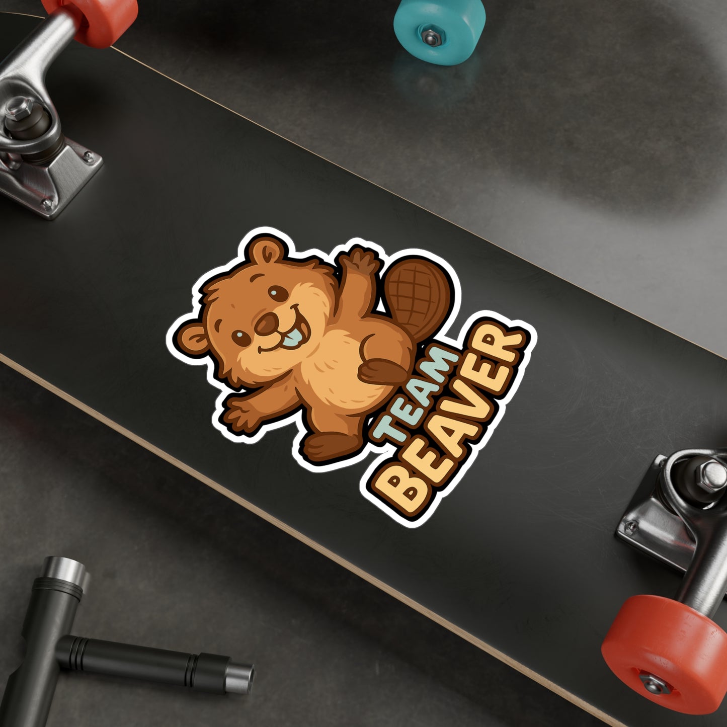 Team Beaver - Beaver Sticker for Laptop, Water Bottle, Gift for Animal Lovers, Cute Decor for Students and Kids