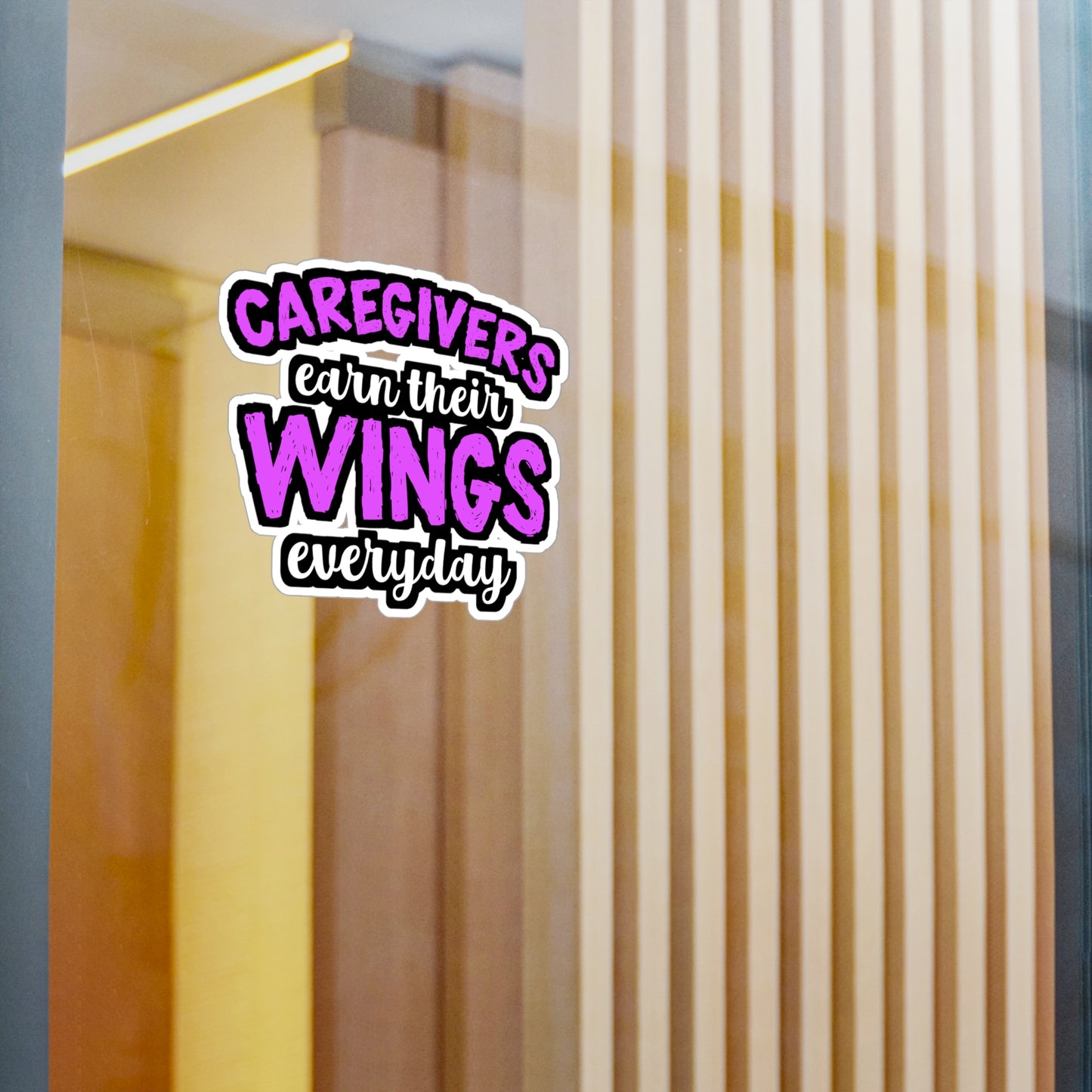 Caregivers Earn Their Wings Everyday | Nurse Sticker | Caregiver Decals | Nursing-student Laptop Sticker | Nurse Gift | Caregiver Gift