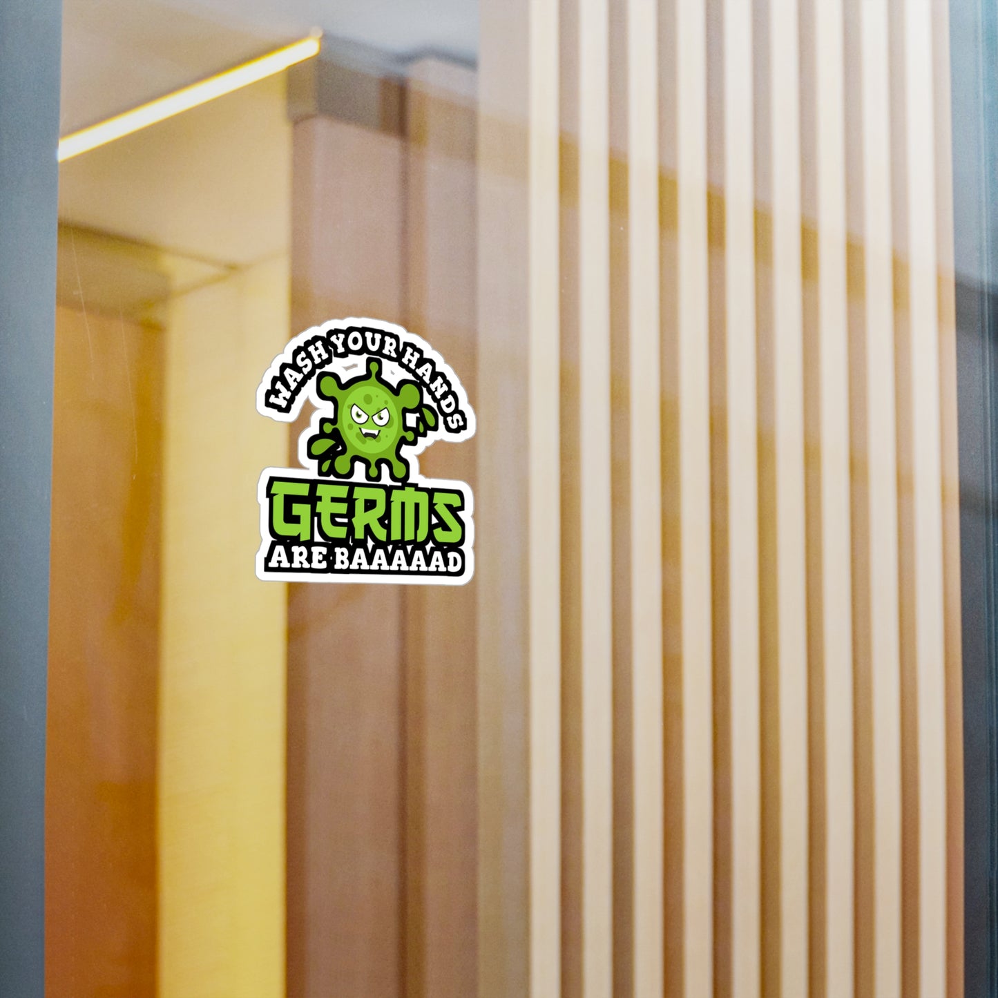 Wash Your Hands Germs Are Baaaaad | School-nurse Sticker | Nursery Decals | Dispense Laptop Sticker | School-nurse Gift | Nursery Gift