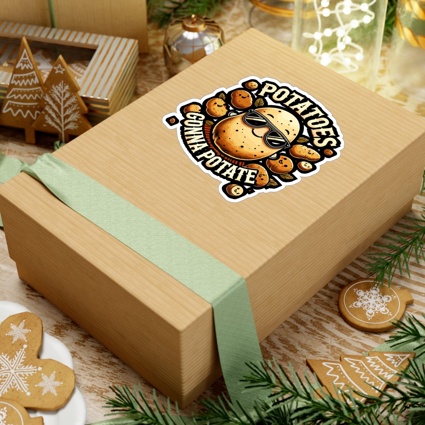 Potatoes Gonna Potate - Musical theatre Sticker for Laptop Sticker. Water Bottle Sticker, Vinyl Song Decal - Musical theatre Gift