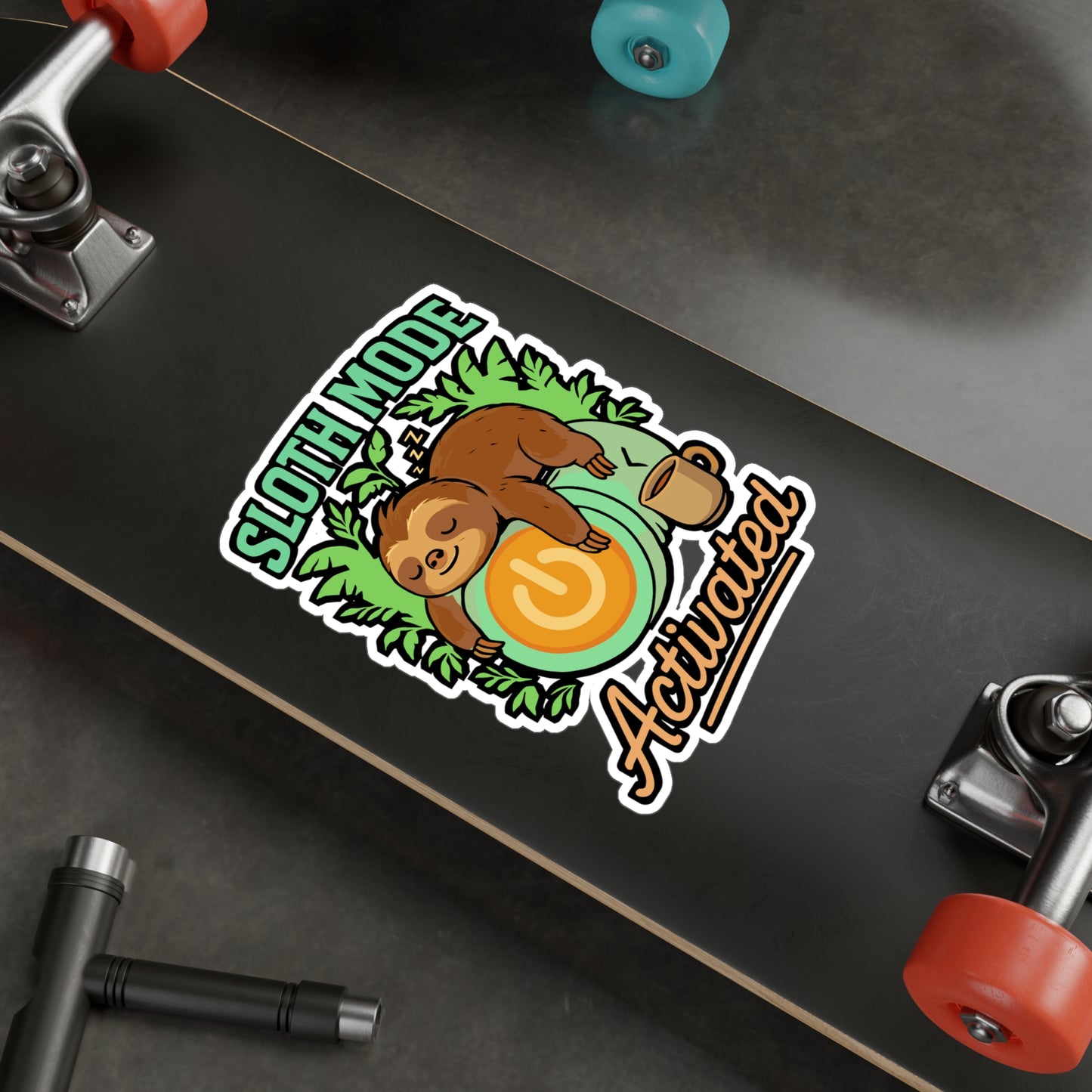 Sloth Mode Activated – Funny Sloth Sticker for Car, Laptop, Water Bottle | Vinyl Decal, Lazy Animal Lover Gift