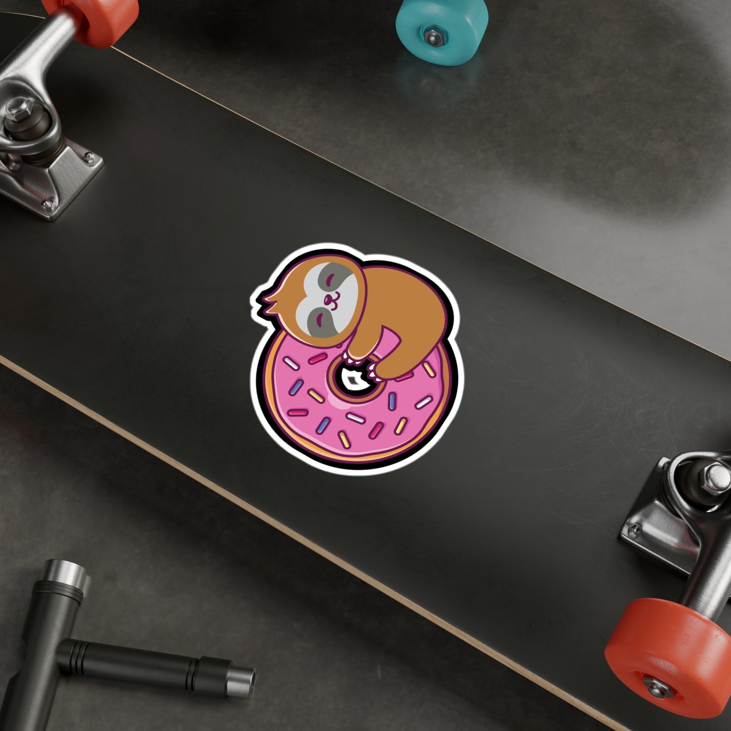 Sloth Donut - Sloth Sticker for Car Window Laptop Sticker. Water Bottle Sticker, Vinyl Cute Decal, Sloths Sticker - Sloth Gift