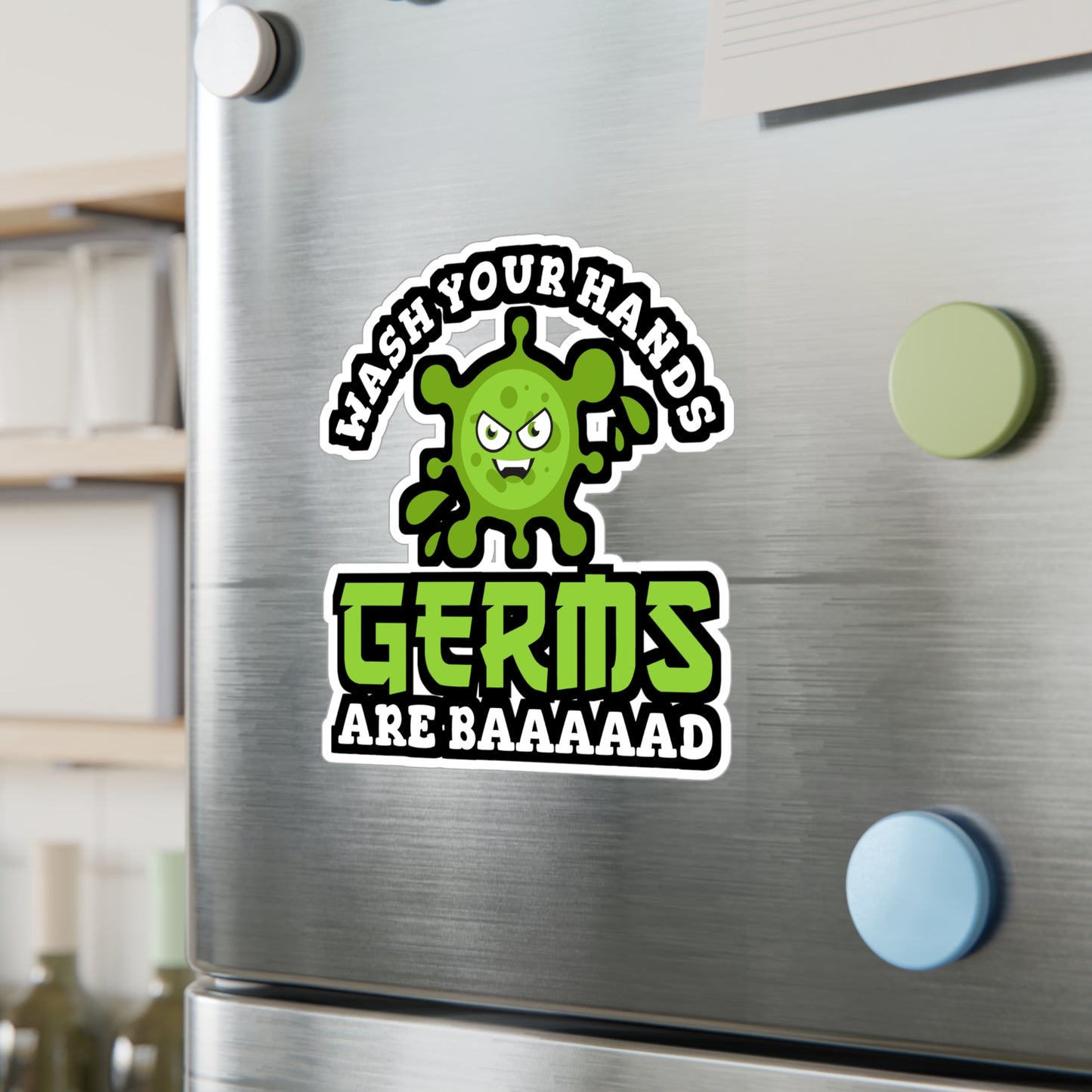 Wash Your Hands Germs Are Baaaaad | School-nurse Sticker | Nursery Decals | Dispense Laptop Sticker | School-nurse Gift | Nursery Gift