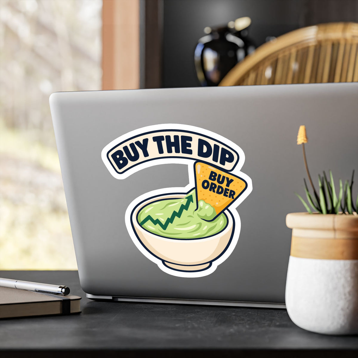 Day Trading Sticker - Buy the Dip Design for Stock Market and Forex Traders, Laptop and Water Bottle Decals