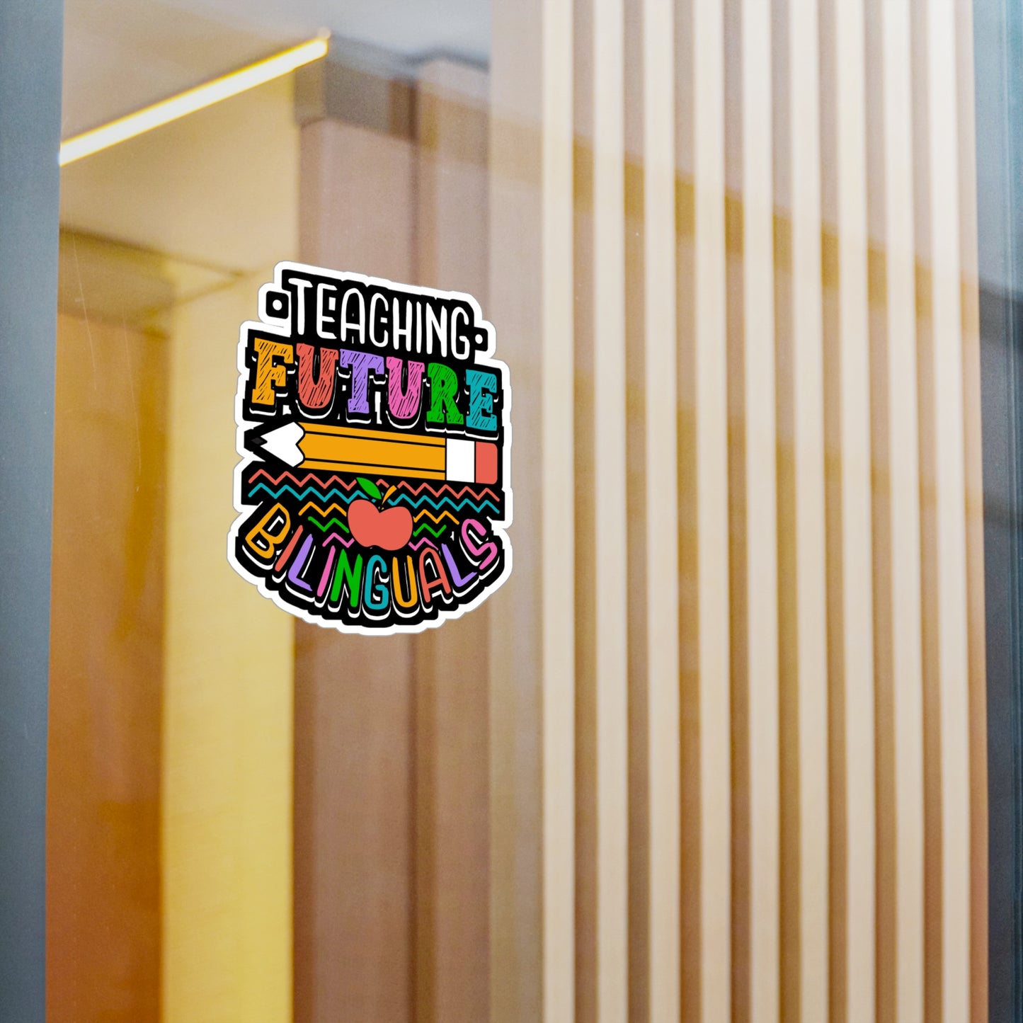 Teaching Future Bilinguals - Spanish Sticker for Laptop Sticker. Water Bottle Sticker, Vinyl Bilingual Decal - Spanish Gift