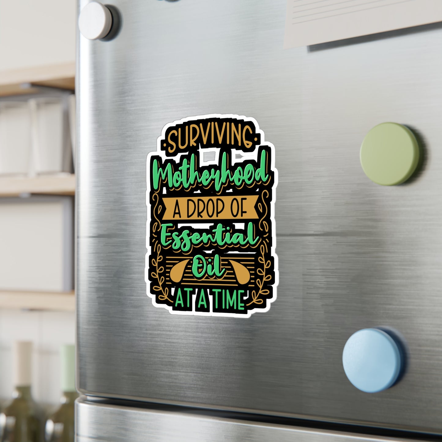 Surviving Motherhood Essential Oil | Cypress Sticker | Tree Decals | Botanical Laptop Sticker | Cypress Gift | Tree Gift