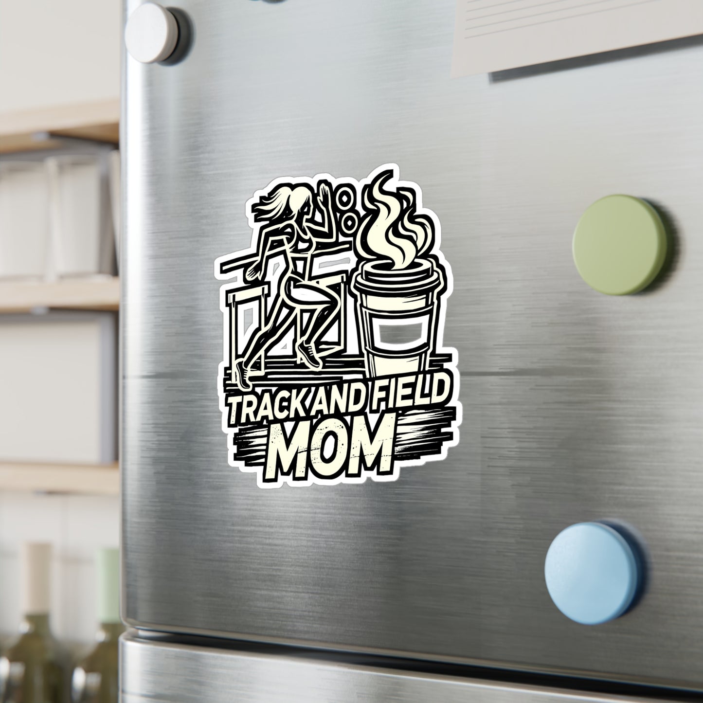 Track and Field Mom – Vinyl Sticker for Laptop or Water Bottle | Cross Country Decal, Sports Gift for Runners