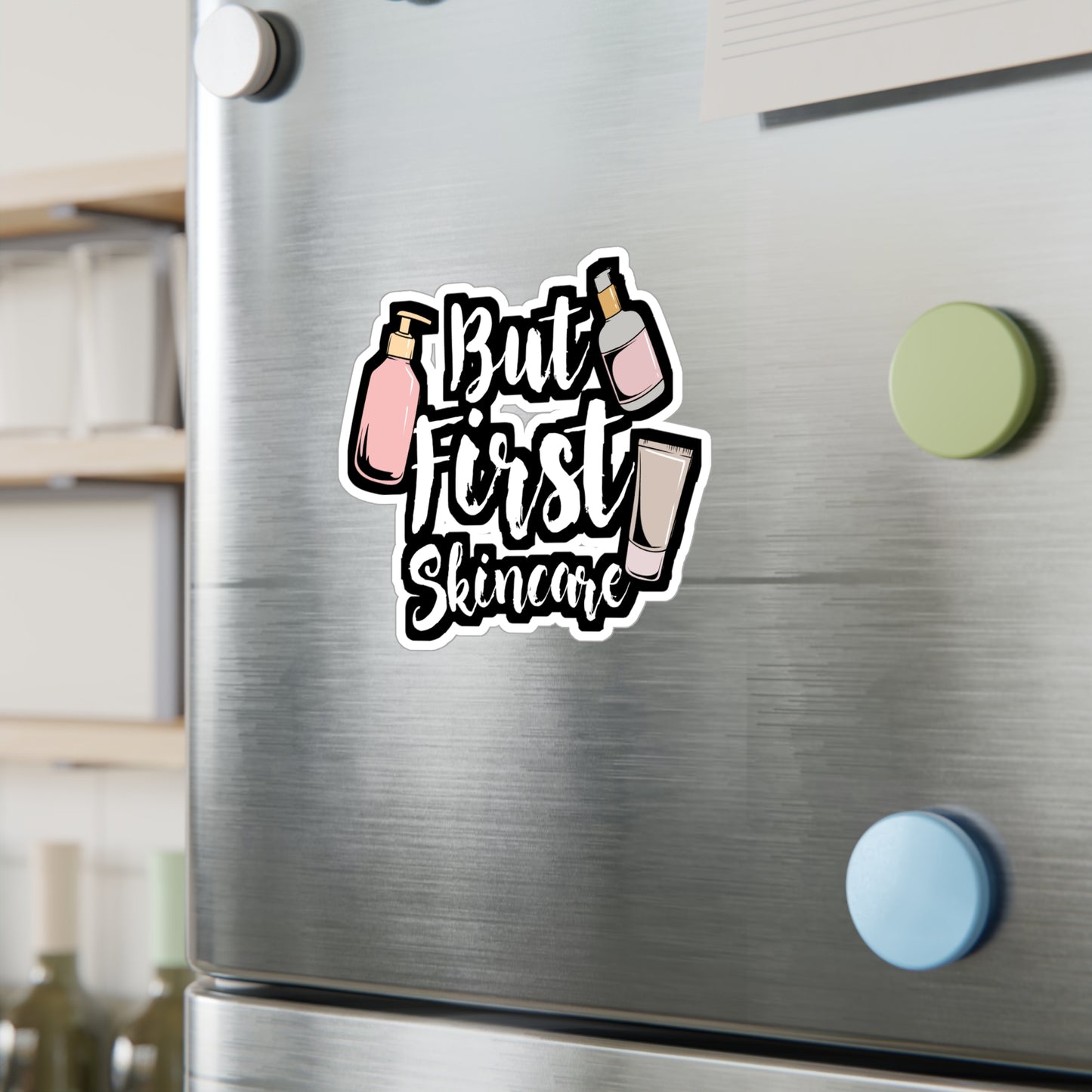 But First Skincare - Skincare Sticker for Laptop Sticker. Water Bottle Sticker, Vinyl Facials Decal - Skincare Gift