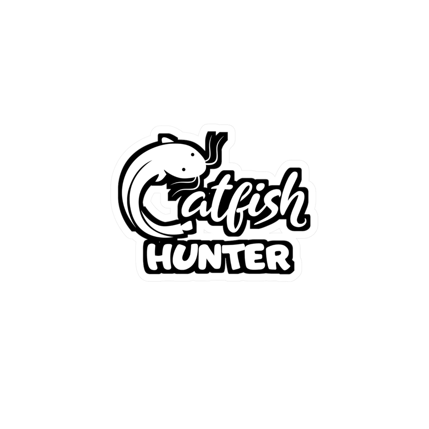 Catfish Hunter - Fishing Sticker for Car Window Laptop Sticker. Water Bottle Sticker, Vinyl Fish Decal, Outdoors Sticker - Fishing Gift