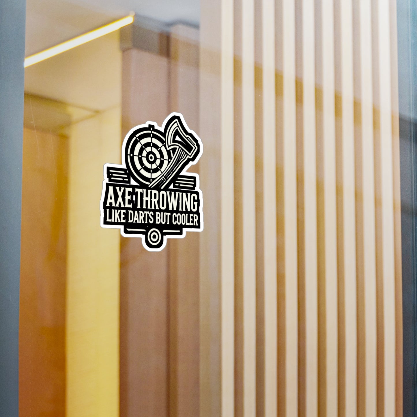 Axe Throwing Like Darts But Cooler - Axe-throwing Sticker for Laptop Sticker. Water Bottle Sticker, Vinyl Knife Decal - Axe-throwing Gift