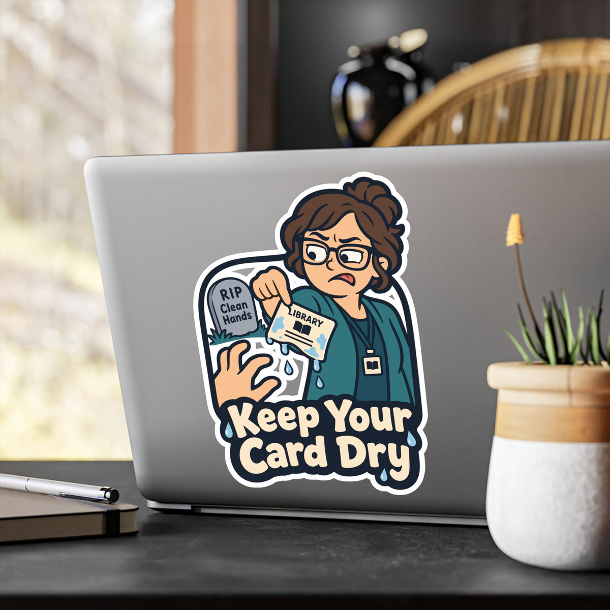 Librarian Sticker – Keep Your Card Dry, Fabulous Unicorn Decals with Magical Charm for Laptop or Water Bottle