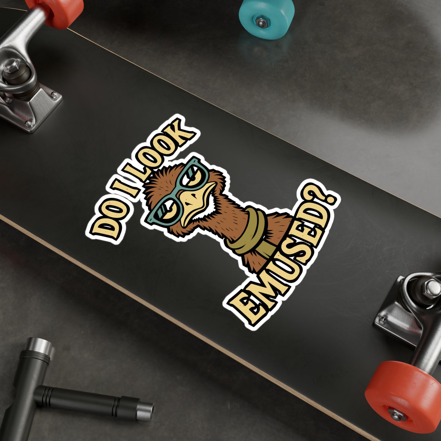 Do I Look Emused? – Funny Emu Sticker for Car, Laptop or Water Bottle | Aussie Vinyl Decal & Australian Animal Gift