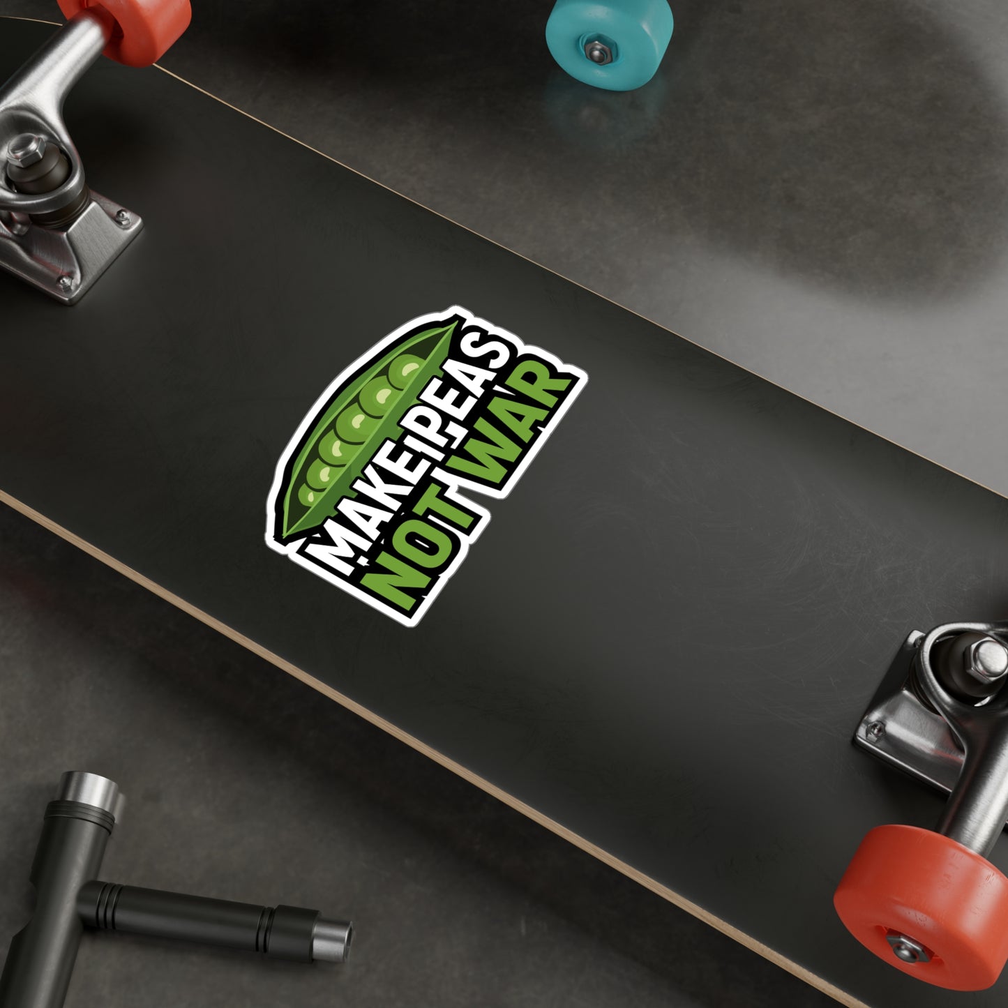 Make peas, not war - Plant-based Sticker for Laptop Sticker. Water Bottle Sticker, Vinyl Vegan Decal - Plant-based Gift