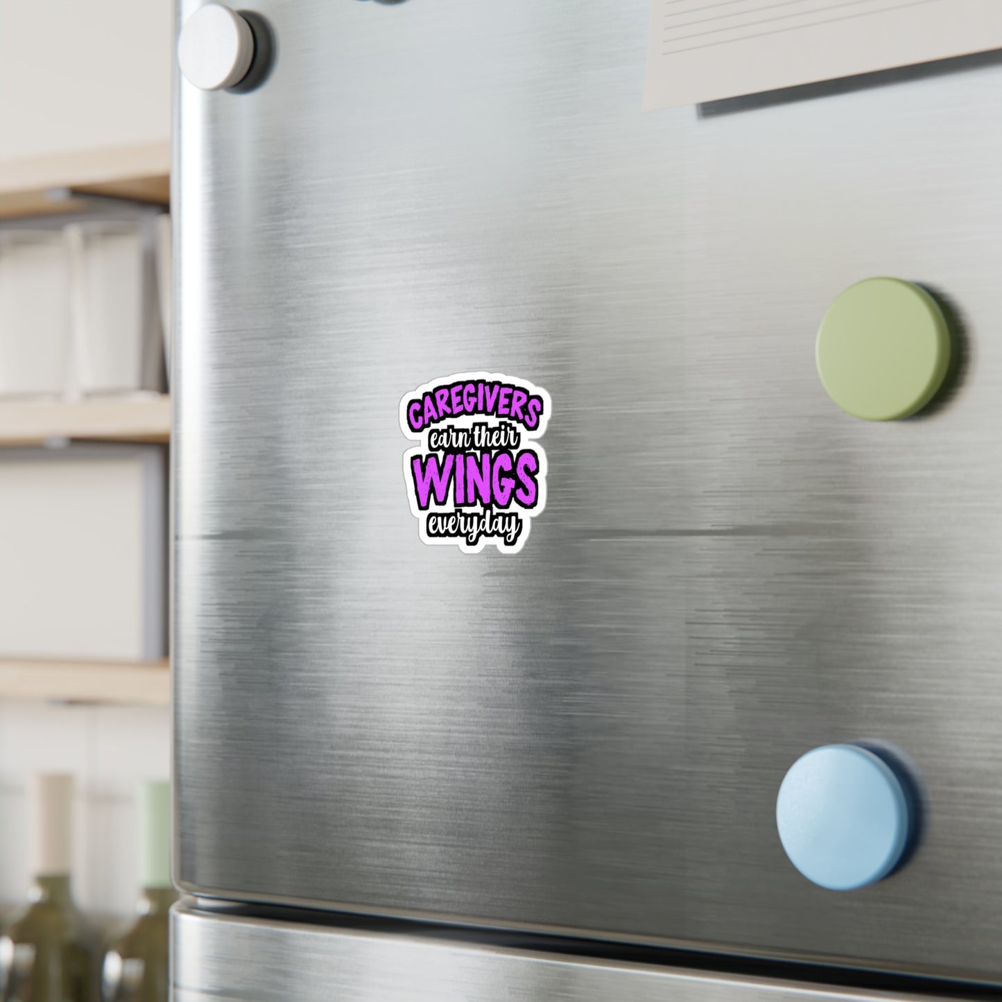 Caregivers Earn Their Wings Everyday | Nurse Sticker | Caregiver Decals | Nursing-student Laptop Sticker | Nurse Gift | Caregiver Gift
