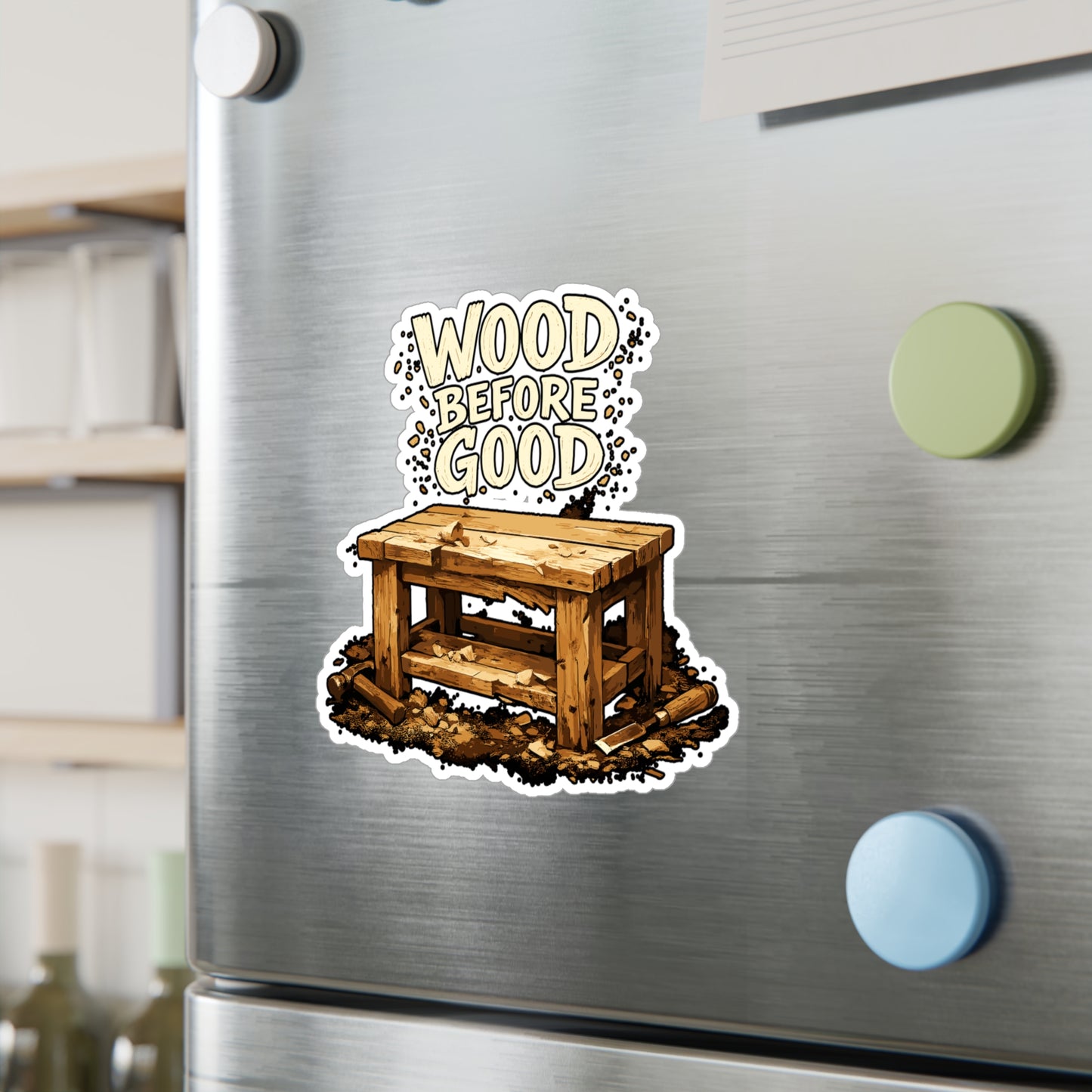 Carpenter Sticker Wood Before Good Funny Woodworker Decals Waterproof Vinyl for Laptop Tool Box