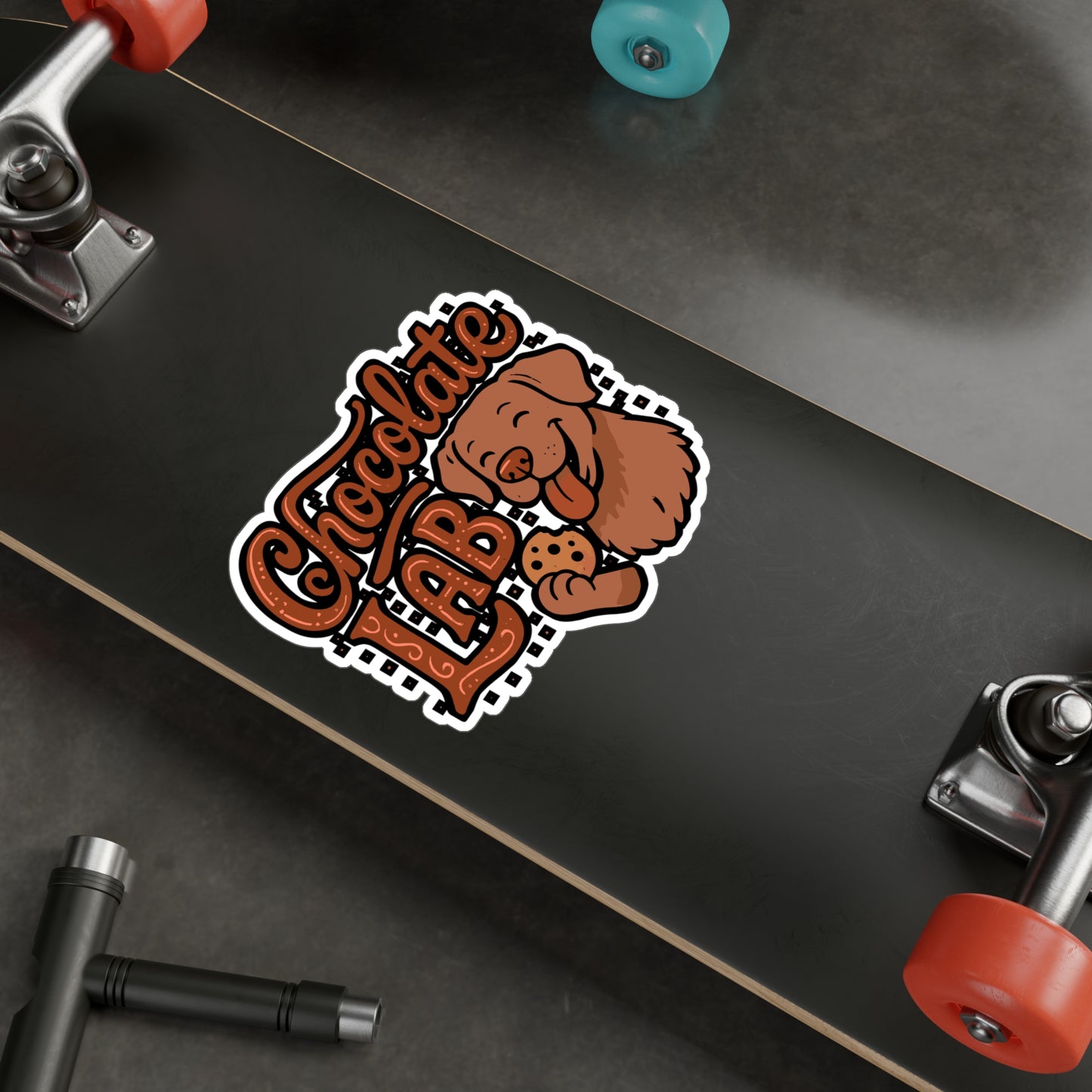 Chocolate Lab – Vinyl Sticker for Laptop or Water Bottle | Labrador Retriever Decal, Dog Lover Gift, Pet Accessories