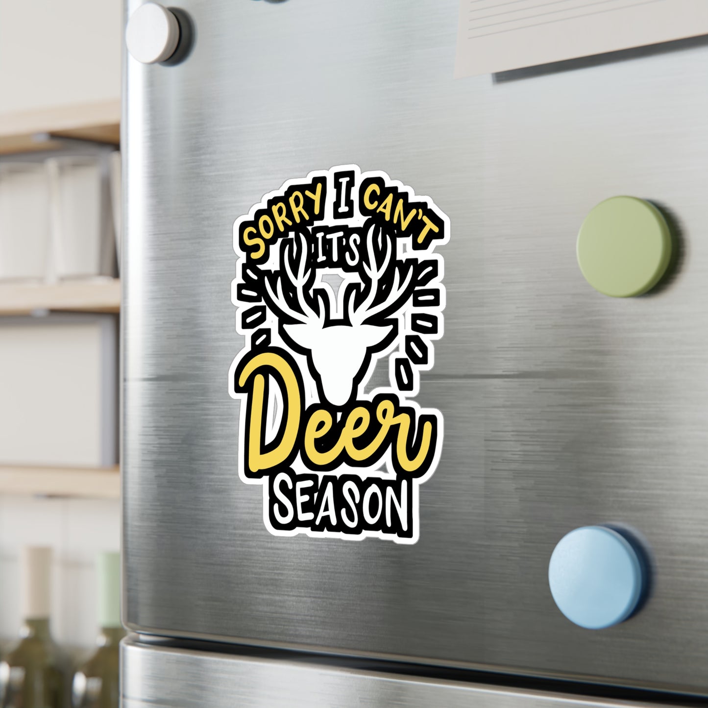 Sorry I Can't It's Deer Season - Deer Sticker for Laptop Sticker. Water Bottle Sticker, Vinyl Venison Decal - Deer Gift