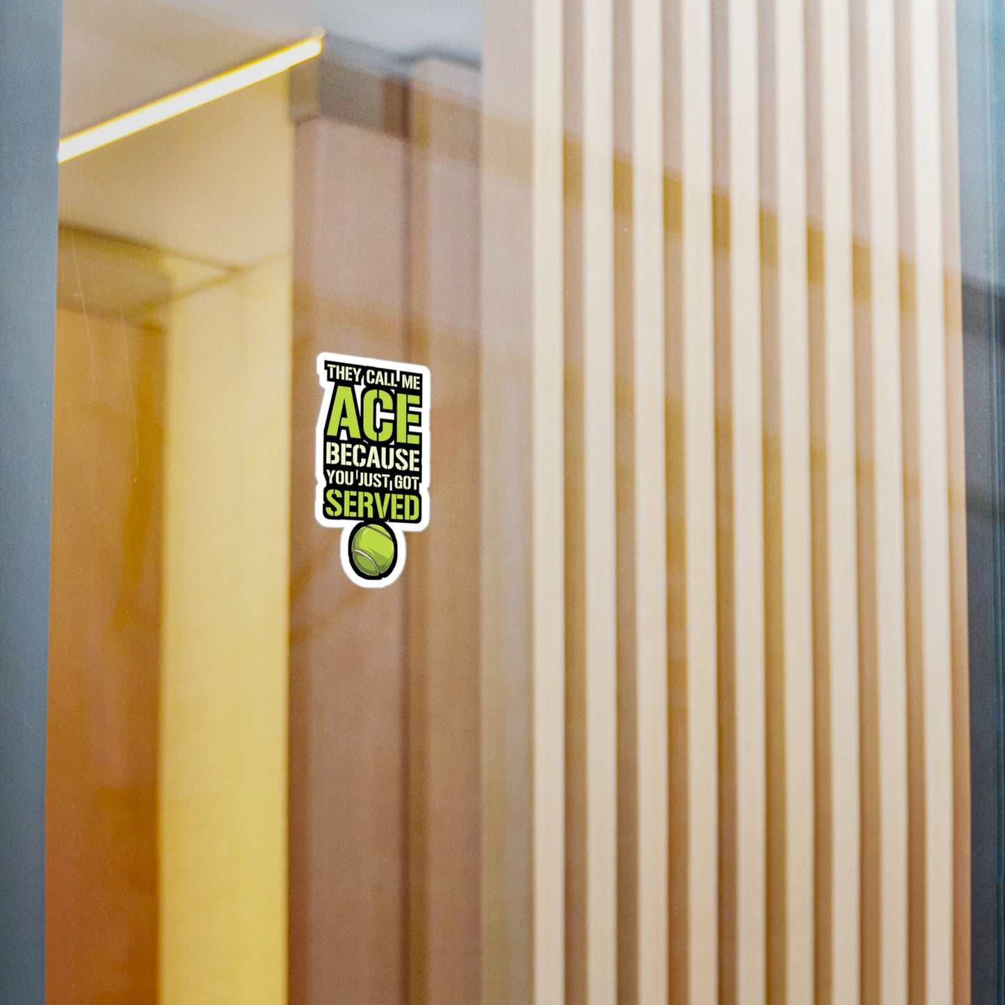 They Call Me Ace Because You Just Got Served - Padel Sticker for Laptop Sticker. Water Bottle Sticker, Vinyl Padel court Decal - Padel Gift