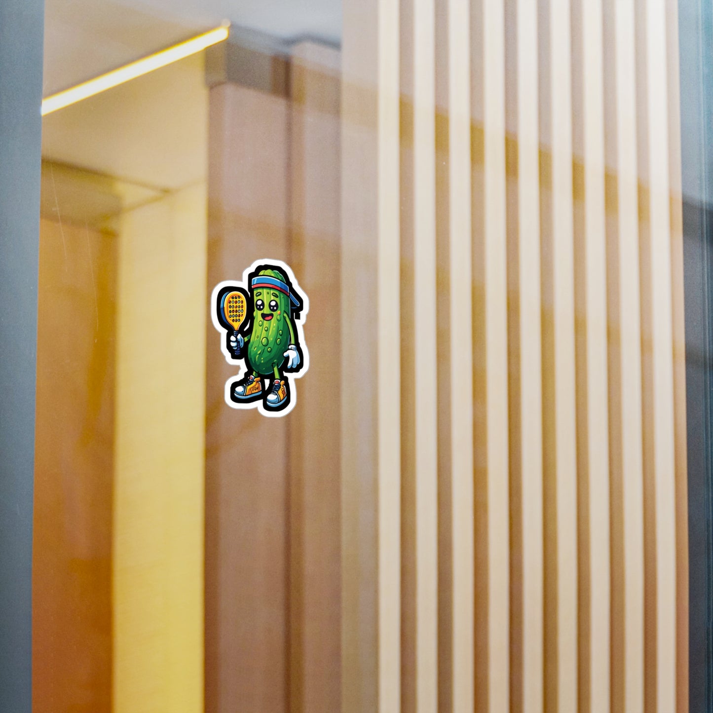 Cucumber Pickleball Player - Pickleball Sticker for Laptop Sticker. Water Bottle Sticker, Vinyl Dink Decal - Pickleball Gift