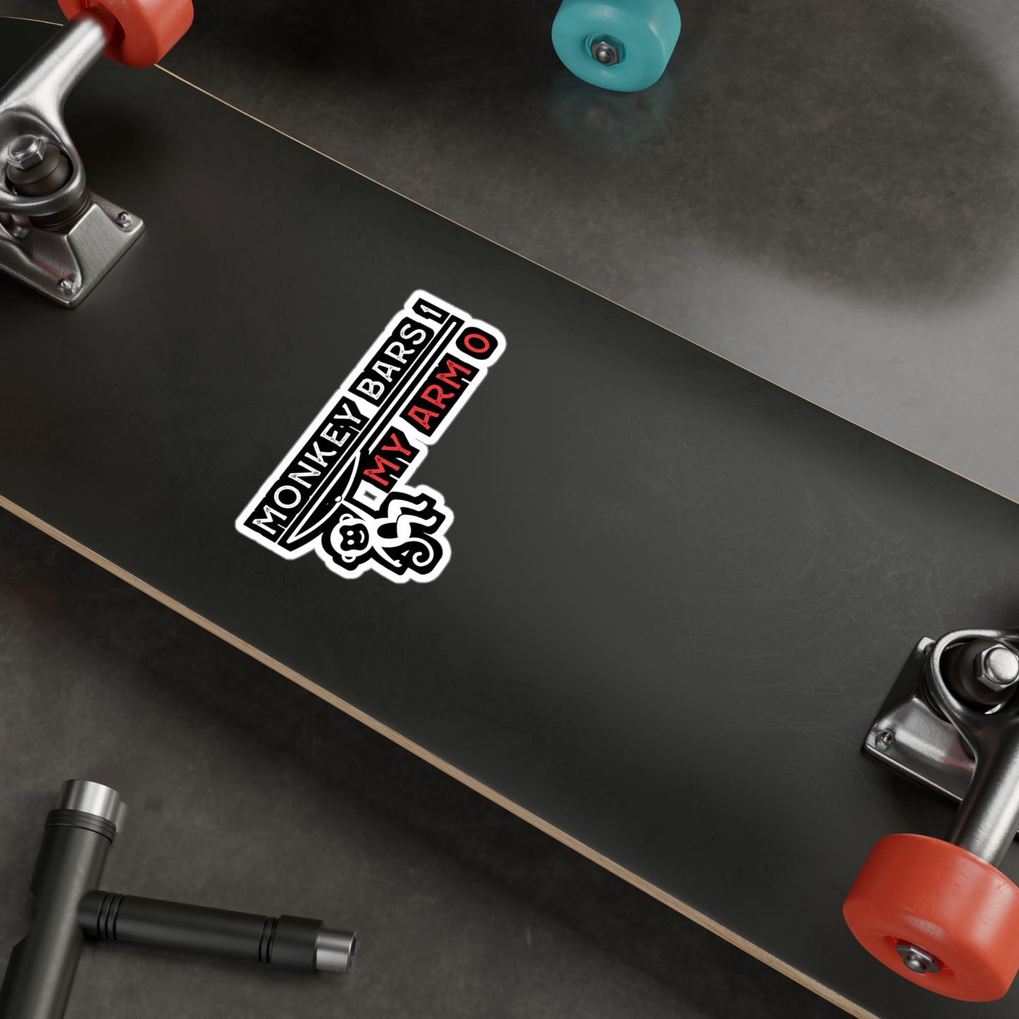 Monkey Bars 1 - My Arm 0 - Broken Sticker for Laptop Sticker. Water Bottle Sticker, Vinyl Arm Decal - Broken Gift