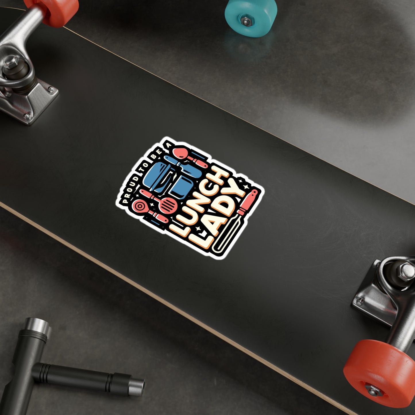 Proud to be a lunch lady - Lunch lady Sticker for Laptop Sticker. Water Bottle Sticker, Vinyl Lunch Decal - Lunch lady Gift