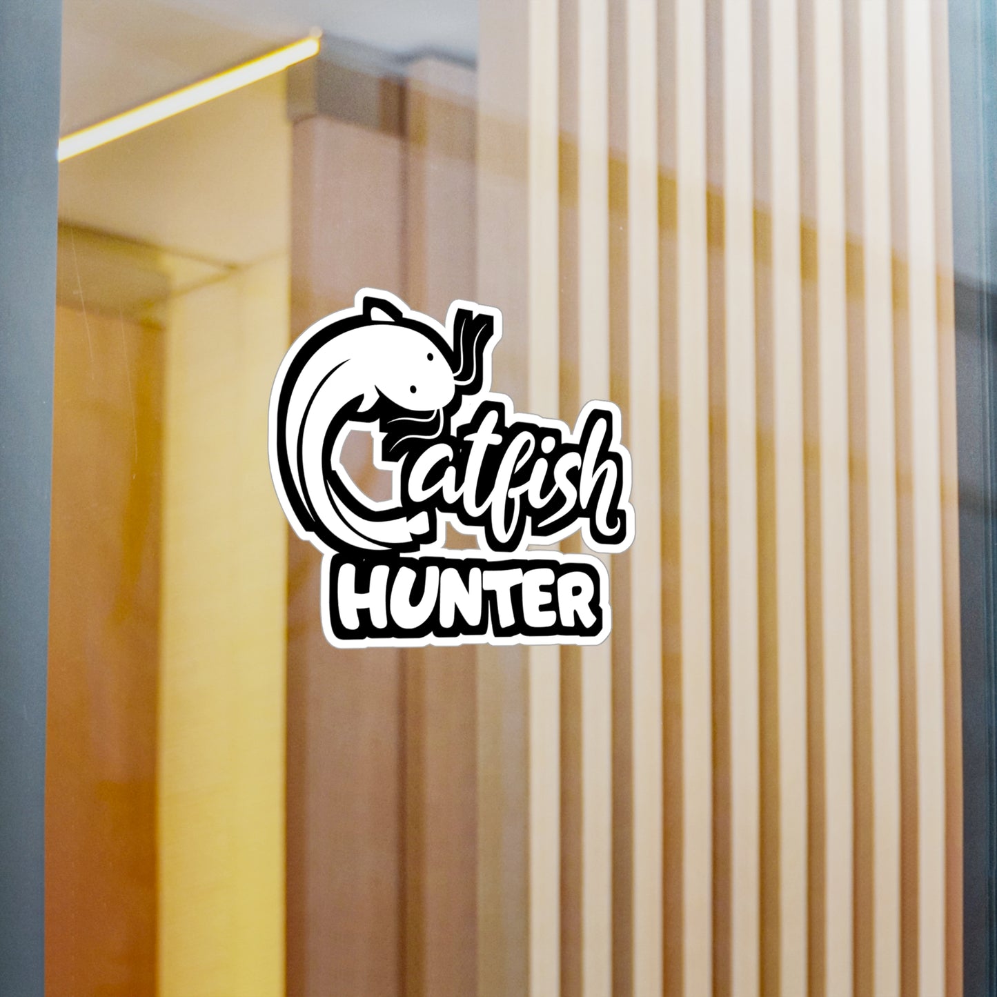 Catfish Hunter - Fishing Sticker for Car Window Laptop Sticker. Water Bottle Sticker, Vinyl Fish Decal, Outdoors Sticker - Fishing Gift