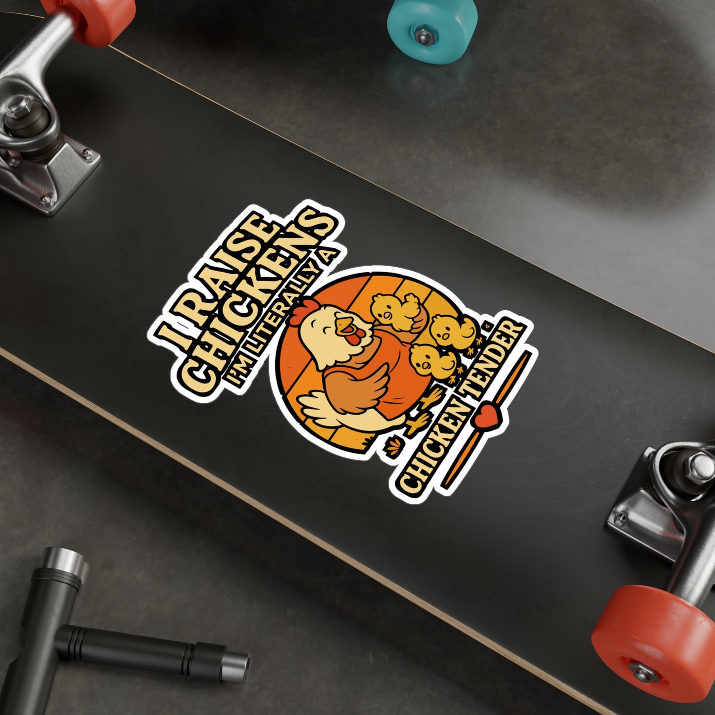 I Raise Chickens I'm Literally a Chicken Tender – Funny Rooster Sticker for Laptop or Water Bottle | Vinyl Farm Animal Gift Decal