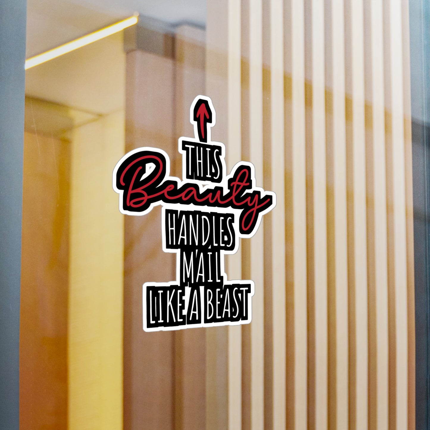 This Beauty Handles Mail Like A Beast | Postal worker Sticker | Funny postal worker Decals | Postal worker Gift
