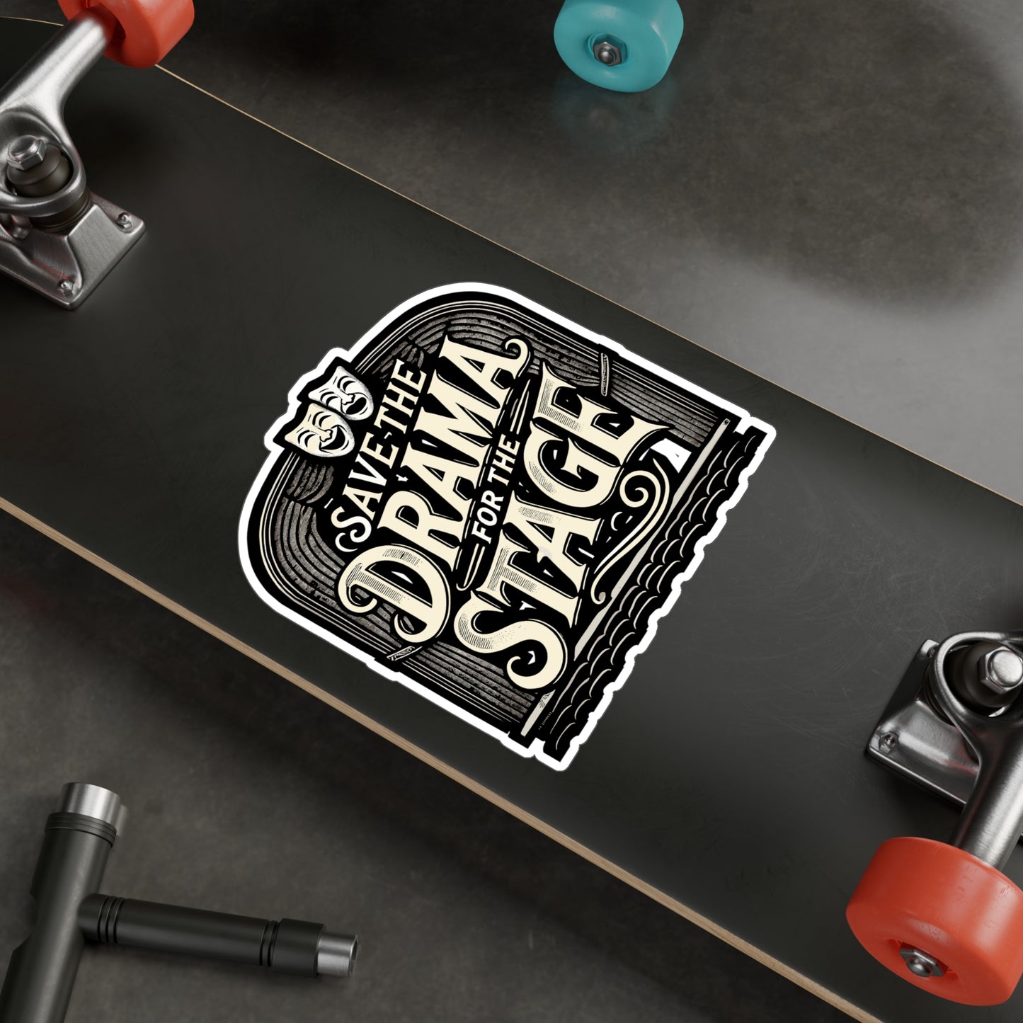 Save The Drama For The Stage - Theatre Sticker for Laptop Sticker. Water Bottle Sticker, Vinyl Audition Decal - Theatre Gift