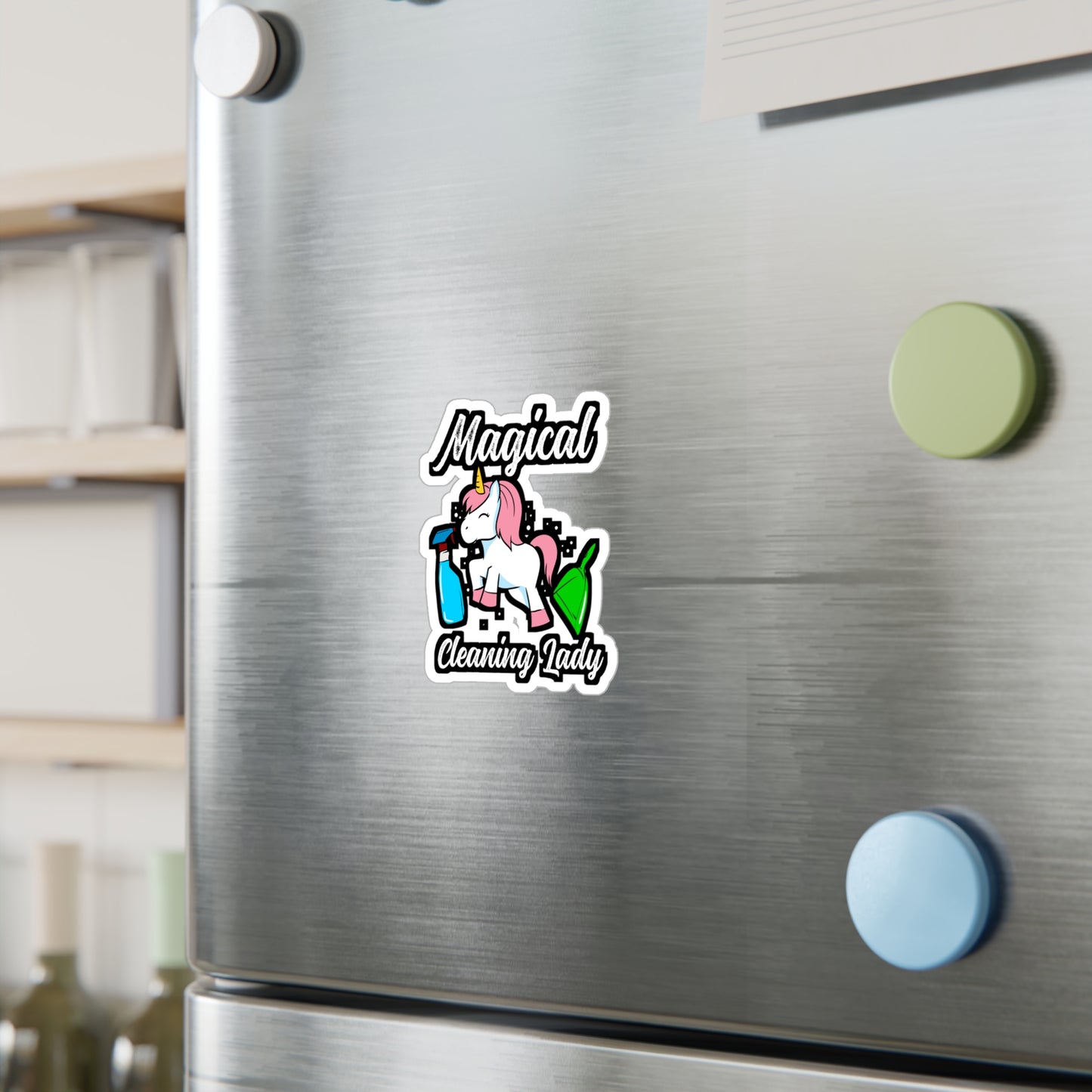 Unicorn cleaning lady - Housekeeping Sticker for Laptop Sticker. Water Bottle Sticker, Vinyl Housekeeper Decal - Housekeeping Gift