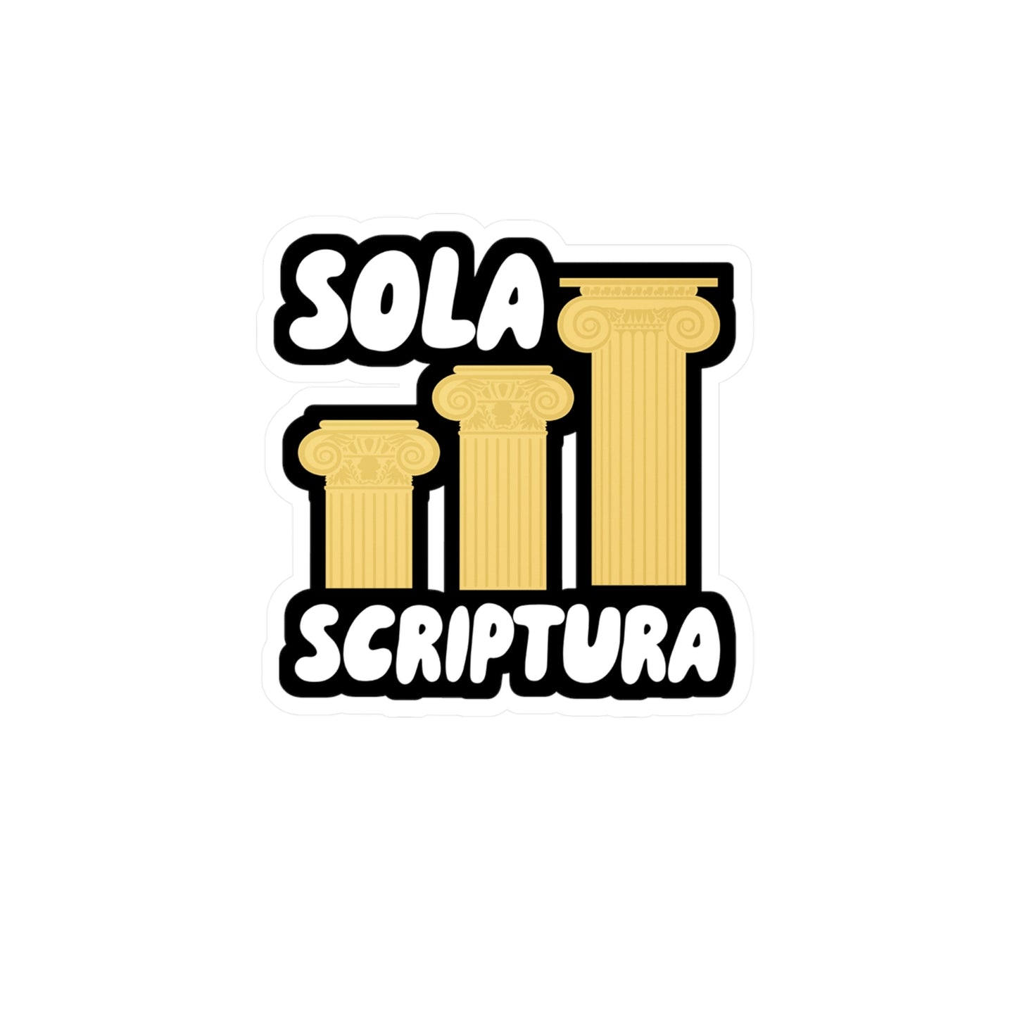 Sola Scriptura - Theology Sticker for Wall, Laptop, Window, Truck, Car Theology Gift Vinyl Christian Decal Sticker