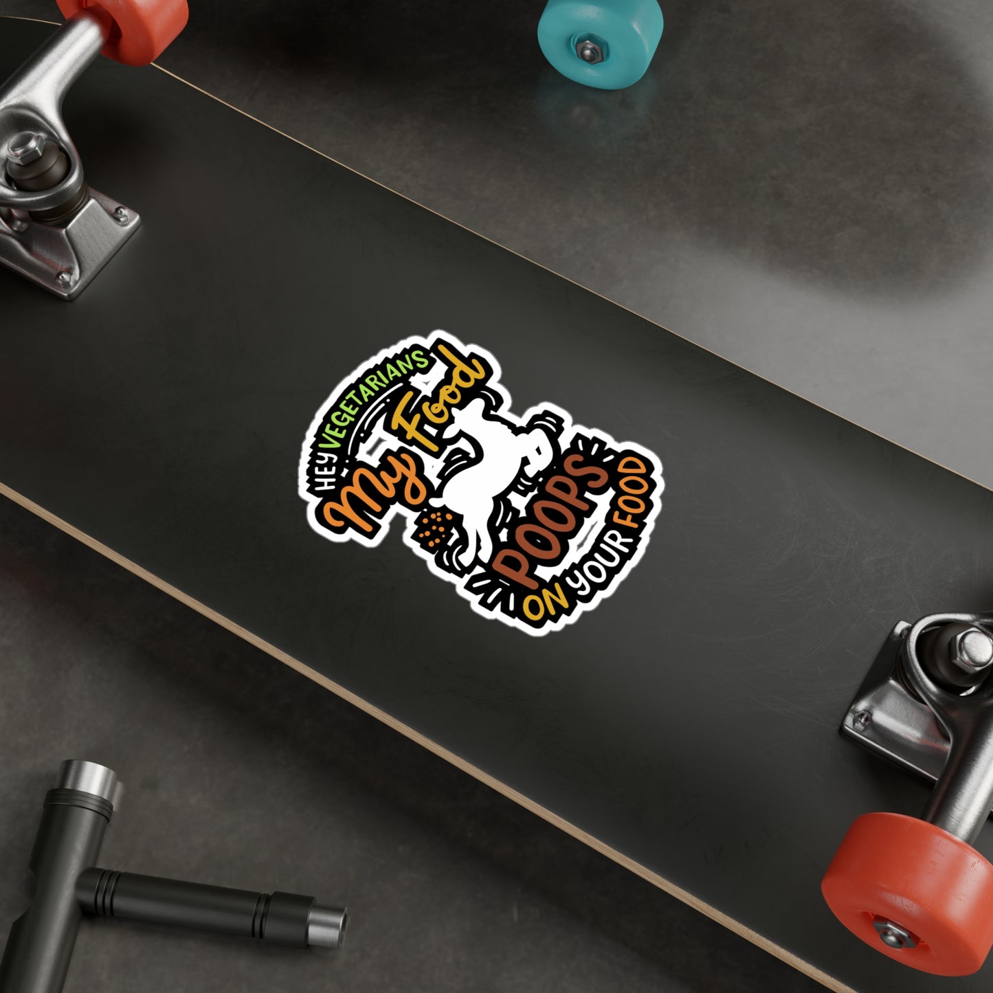 My Food Poops On Your Food - Carnivore Sticker for Laptop Sticker. Water Bottle Sticker, Vinyl Beef Decal - Carnivore Gift