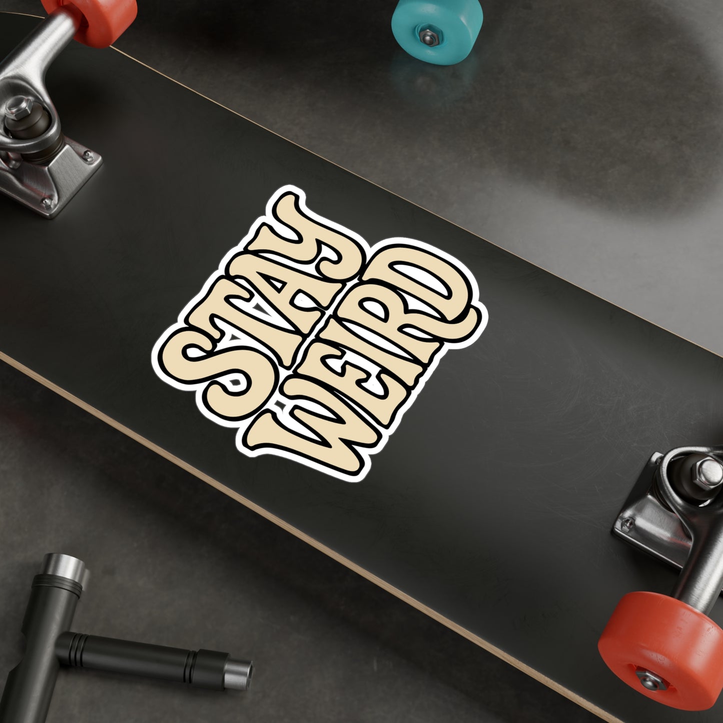 Stay Weird – Funny Sticker for Car, Laptop, Water Bottle & Quirky Cow Lover Gifts
