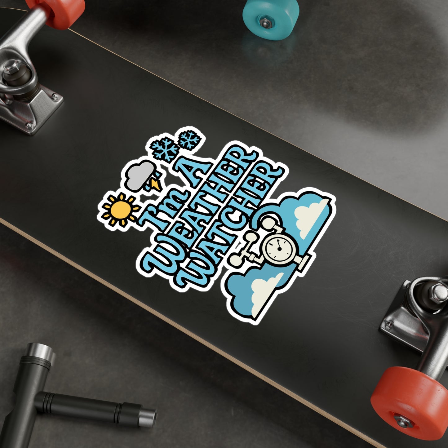 I'm a Weather Watcher – Forecasting Sticker for Laptop or Water Bottle | Meteorology Gift, Tornado Vinyl Decal, Storm Chaser Accessory