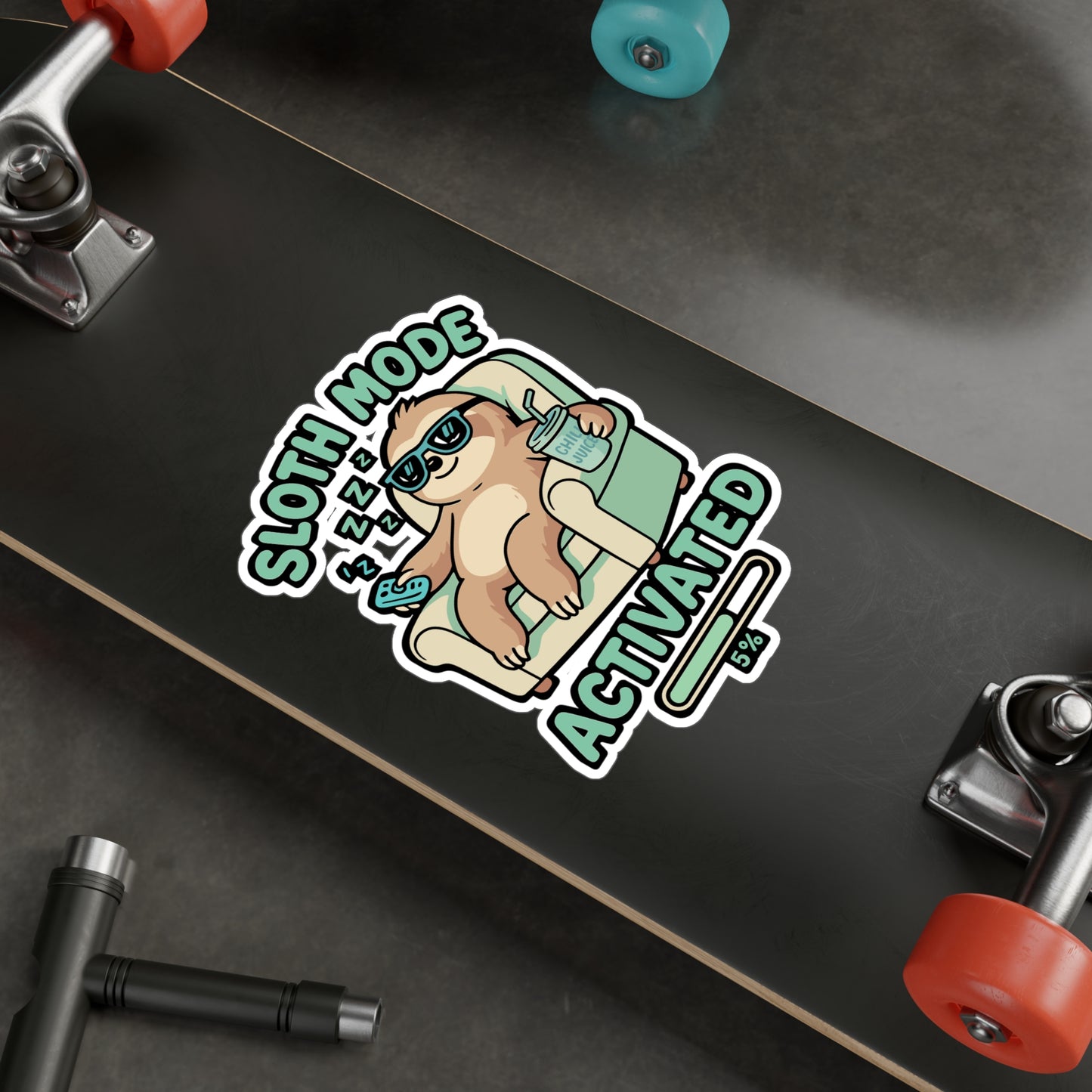 Sloth Mode Activated – Funny Vinyl Sticker for Car, Laptop, or Water Bottle | Lazy Vibes Sloth Gift Idea