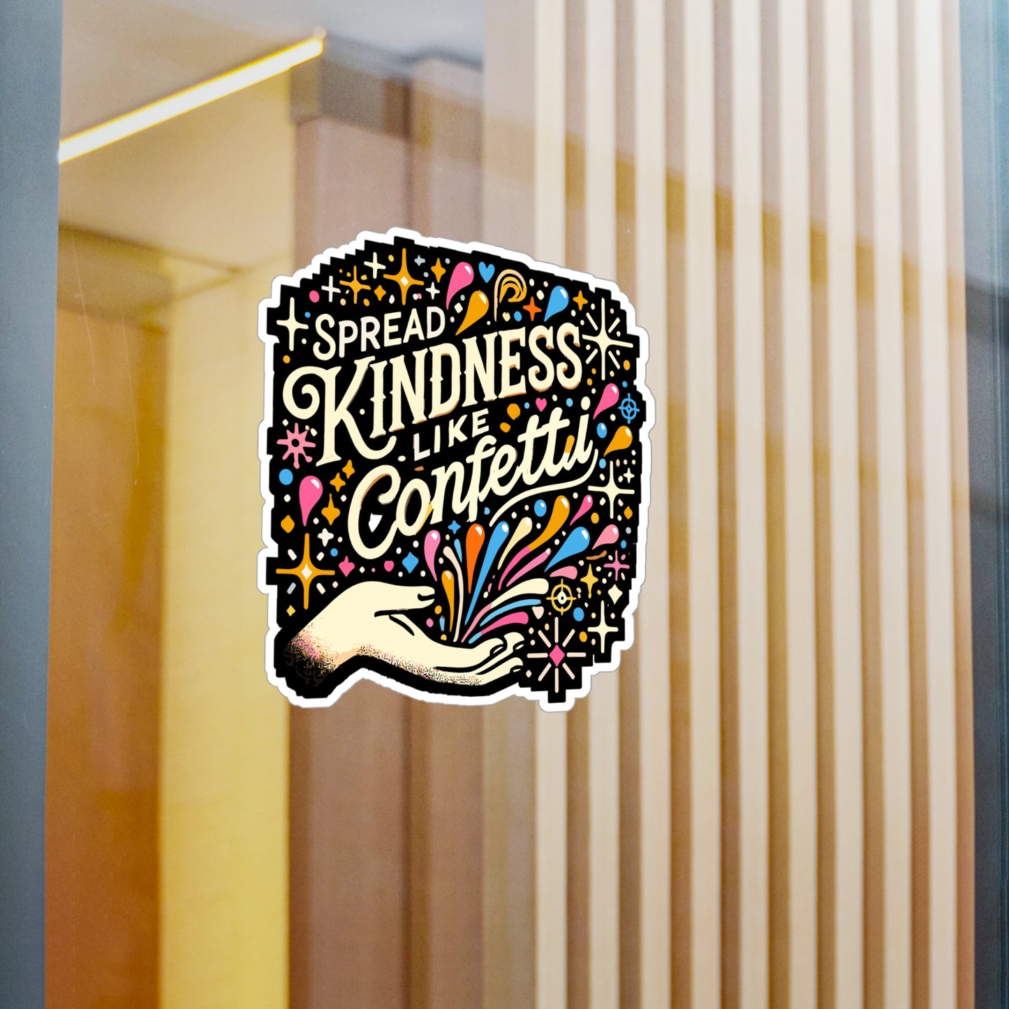 Spread Kindness Like Confetti - Kindness Sticker for Laptop Sticker. Water Bottle Sticker, Vinyl Confetti Decal - Kindness Gift