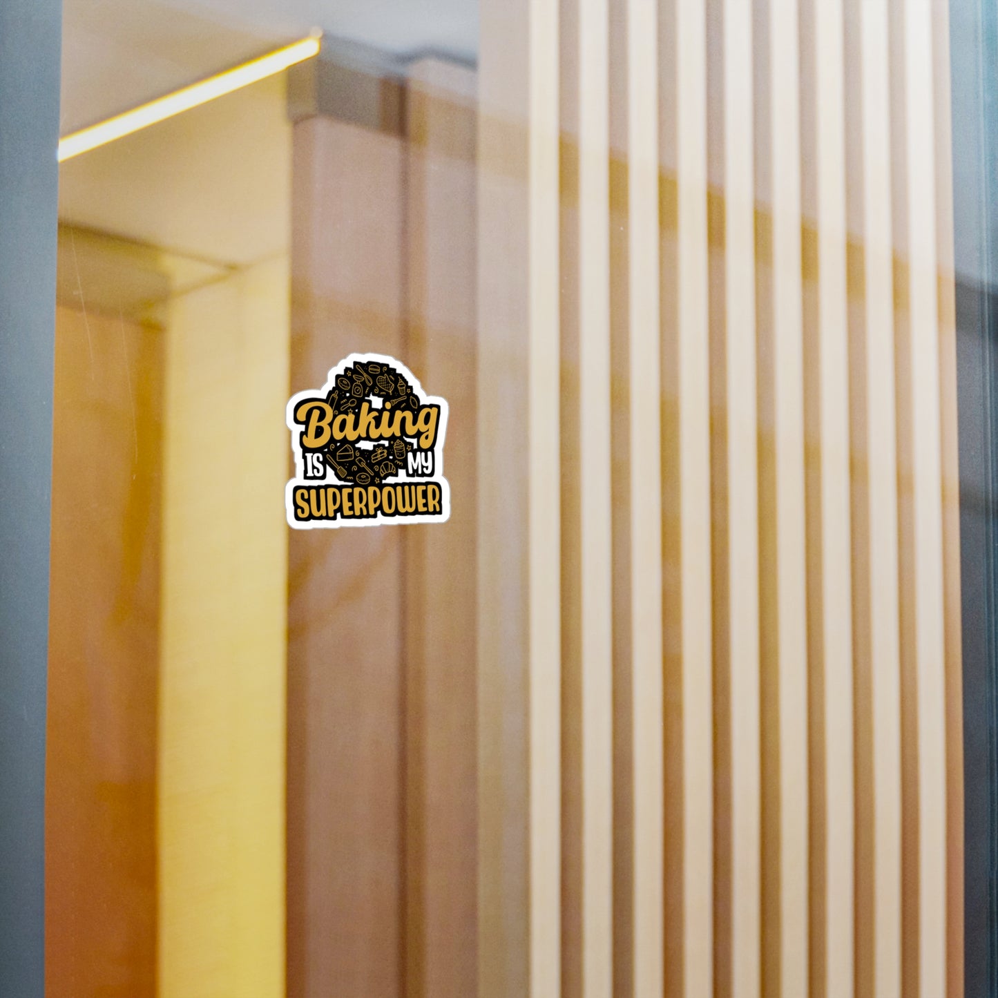 Baking Is My Superpower - Baking Sticker for Laptop Sticker. Water Bottle Sticker, Vinyl Cake-decorator Decal - Baking Gift