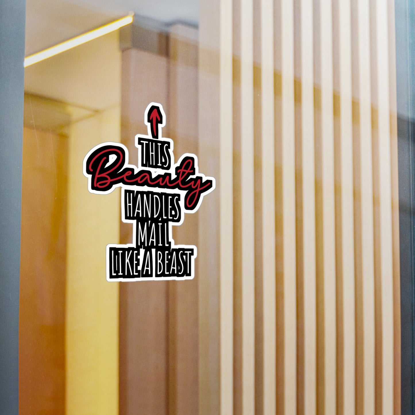 This Beauty Handles Mail Like A Beast | Postal worker Sticker | Funny postal worker Decals | Postal worker Gift