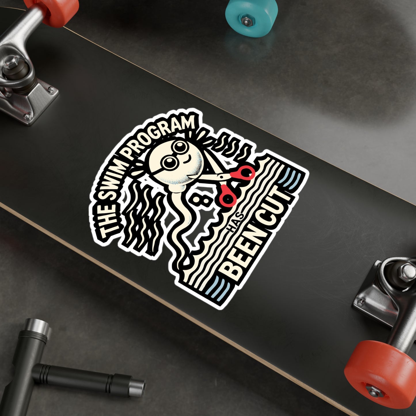 The Swim Program Has Been Cut - Vasectomy Sticker for Laptop Sticker. Water Bottle Sticker, Vinyl Swim program Decal - Vasectomy Gift