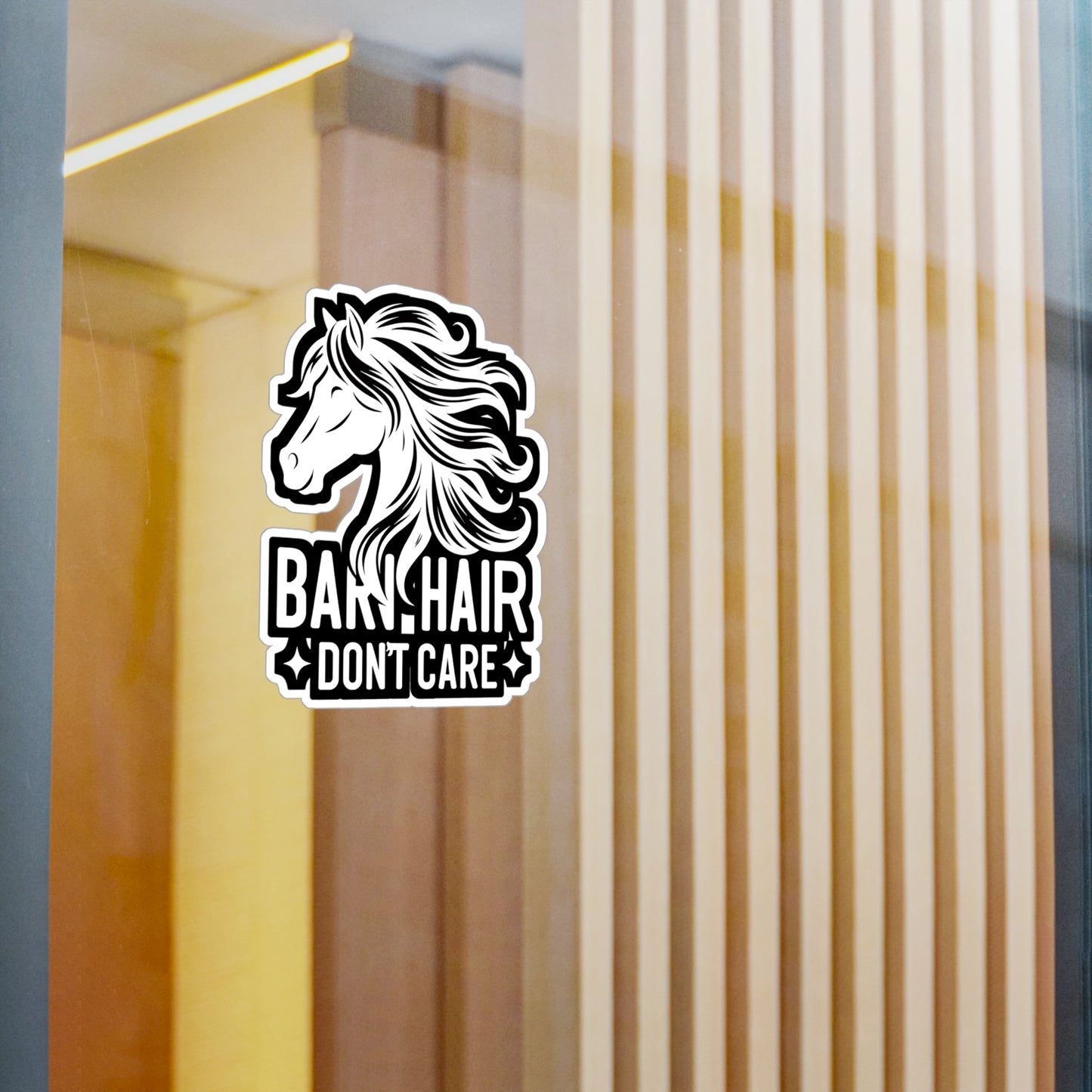 Barn Hair Don't Care - Horse Sticker for Car Window Laptop Sticker. Water Bottle Sticker, Vinyl Pasture Decal, Neigh Sticker - Horse Gift