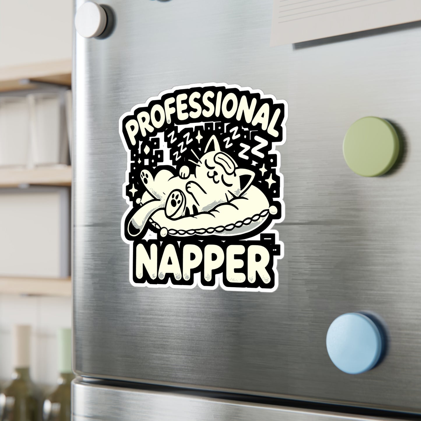 Professional Napper - Professional napper Sticker for Laptop Sticker. Water Bottle Sticker, Vinyl Nap lover Decal - Professional napper Gift