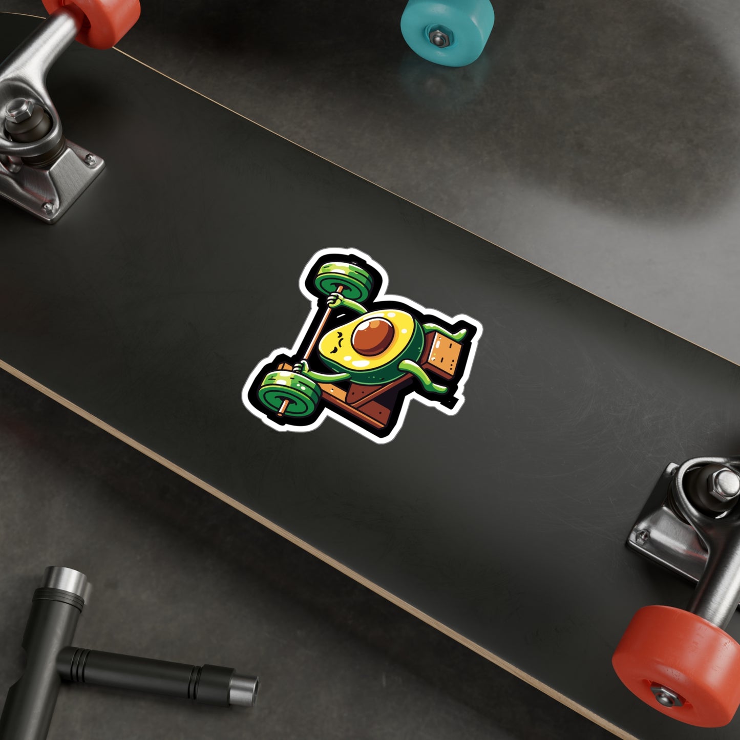 Avocado Weightlifter Bodybuilder - Bodybuilding Sticker for Car Laptop Sticker. Water Bottle Sticker, Vinyl Weightlifting Decal - Bodybuilding Gift